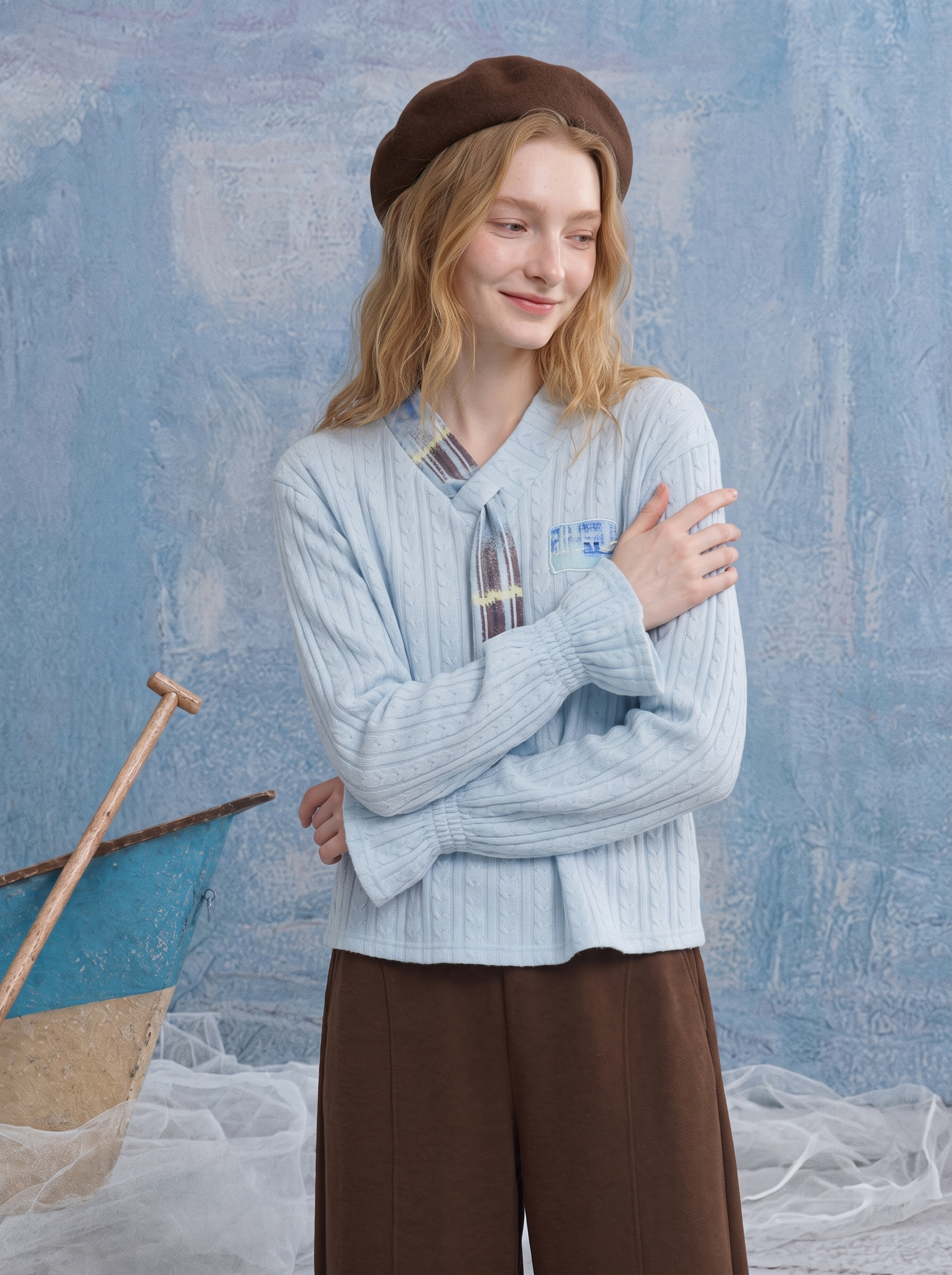 Fresh Colorblock Knit Cardigan