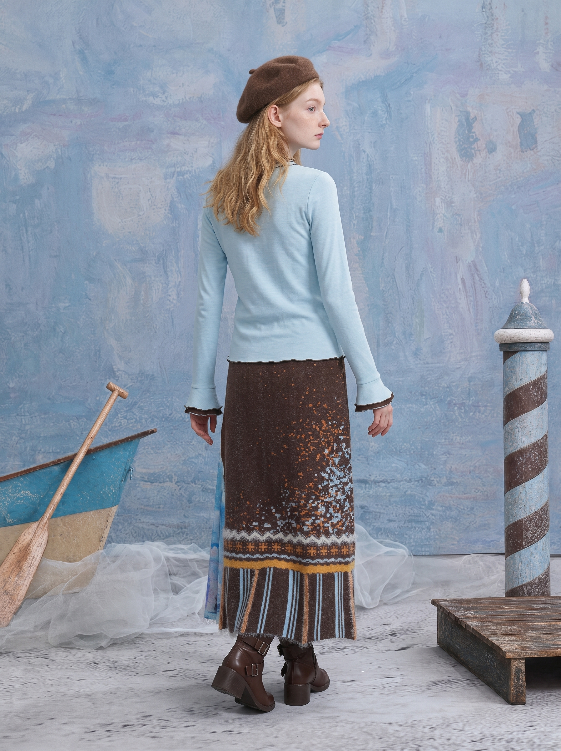 Relaxed Crew Neck Knit Top