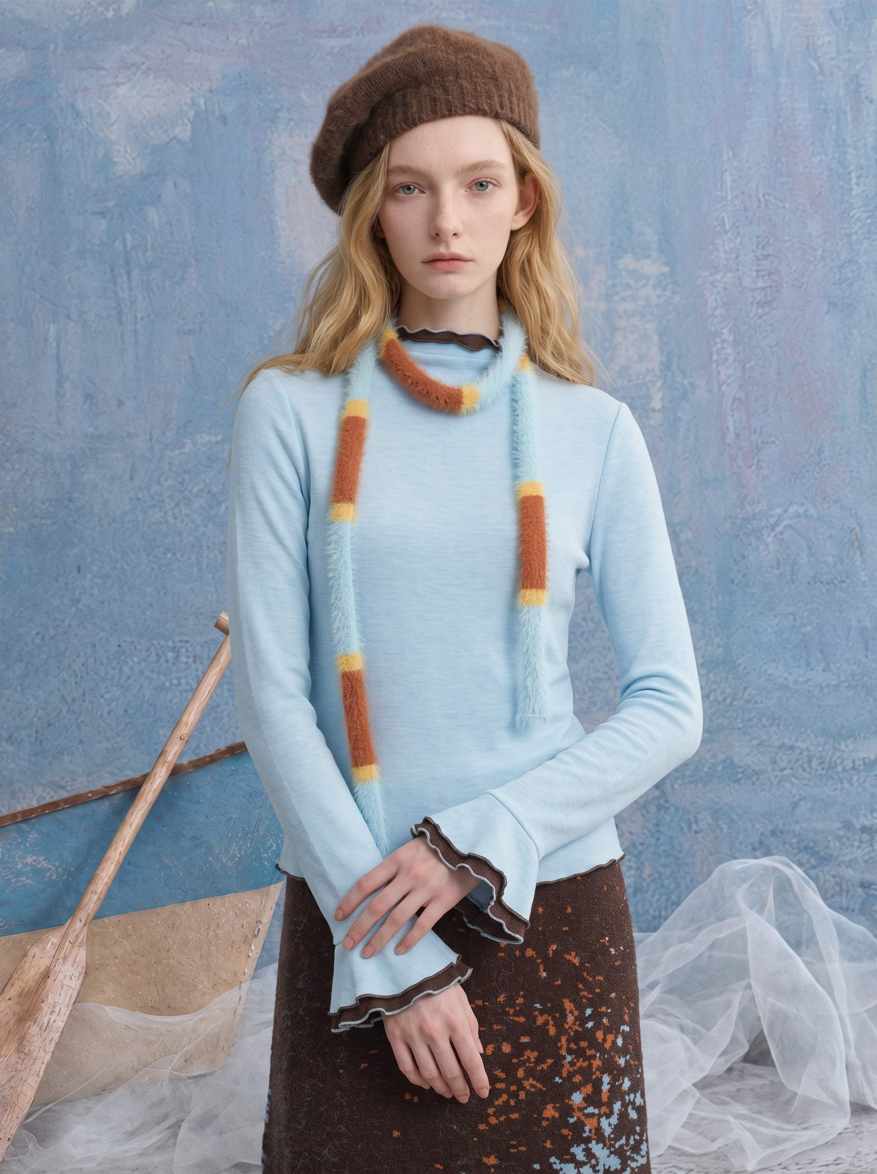 Relaxed Crew Neck Knit Top