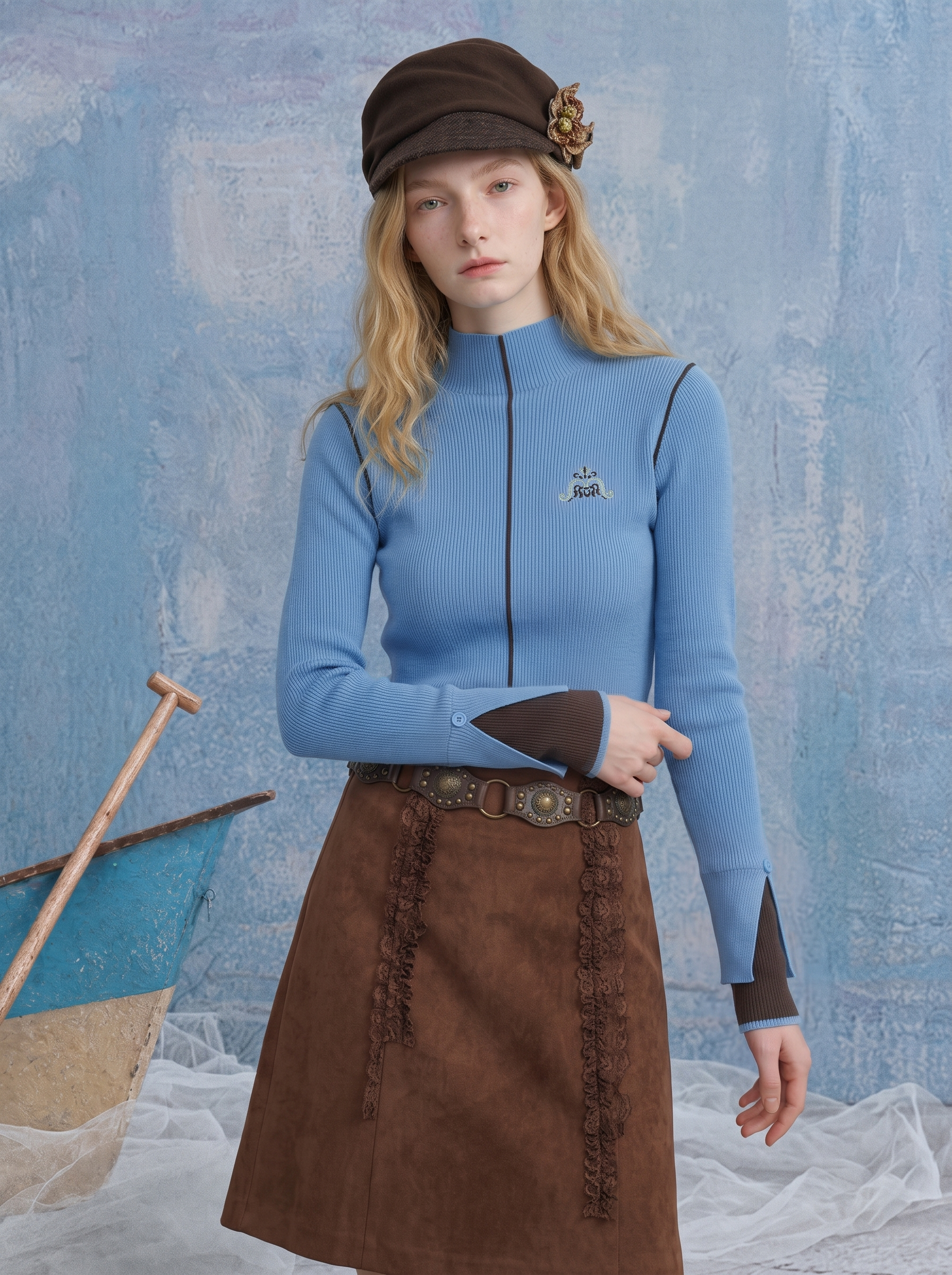 Fresh Crew Neck Knit Top