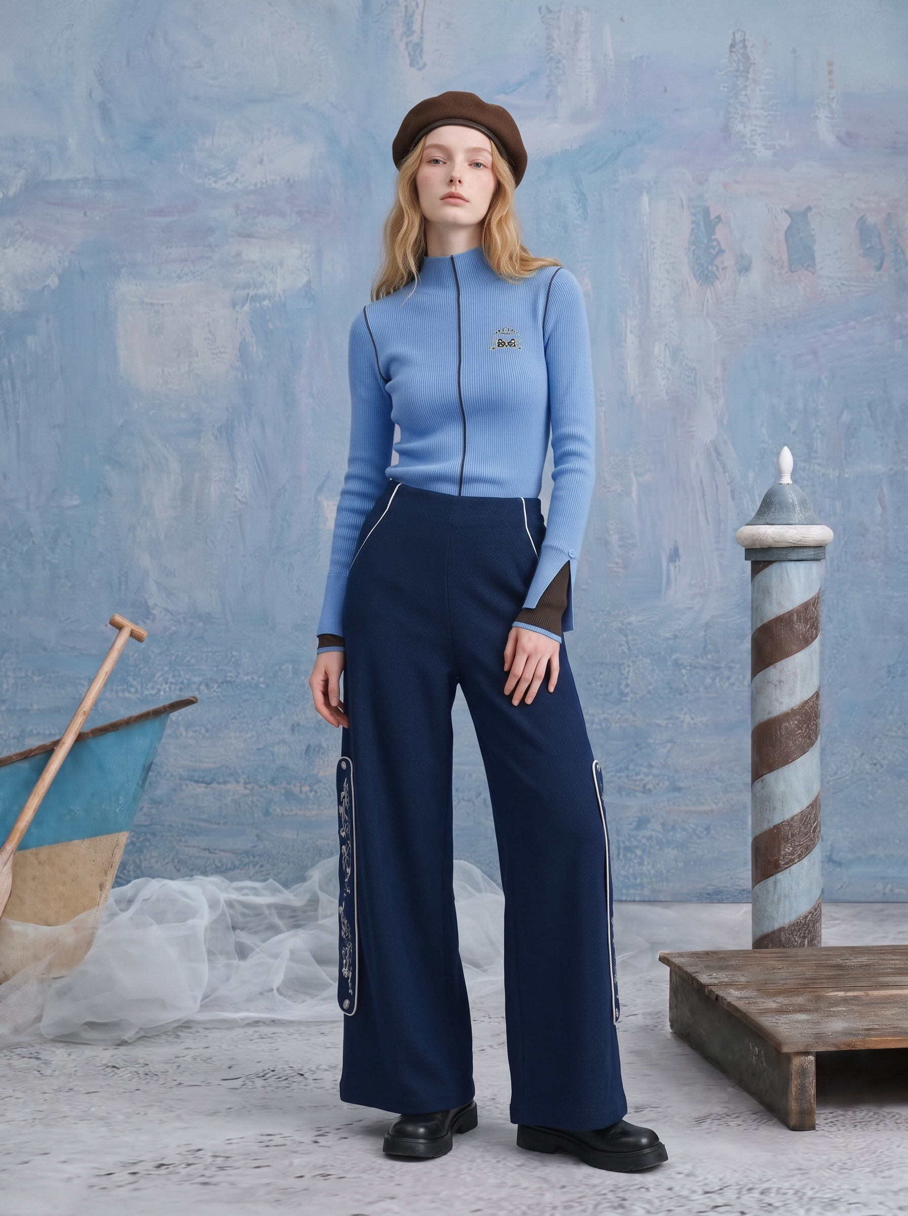 Fresh Crew Neck Knit Top