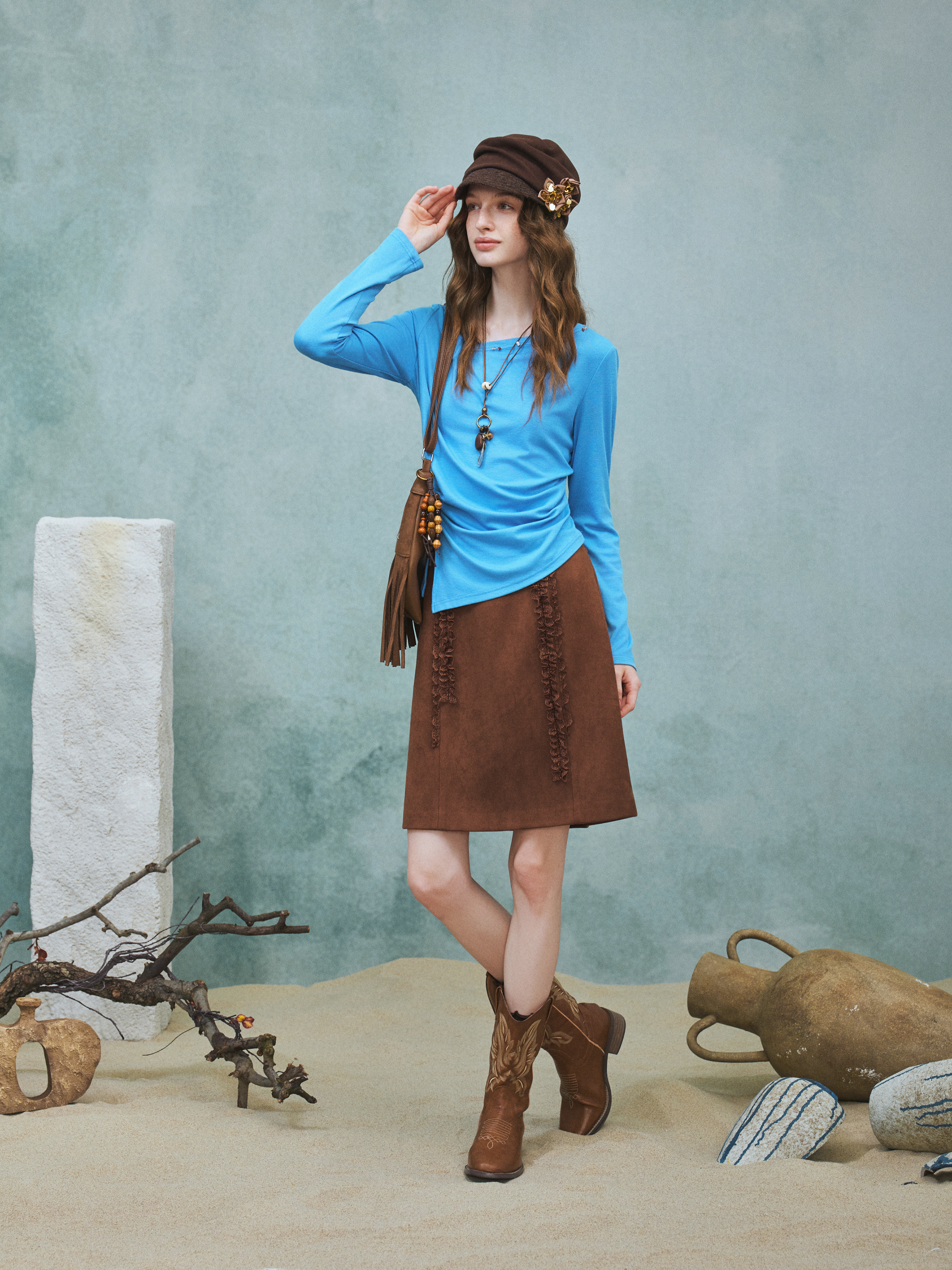 Vintage Turtleneck Knit Top