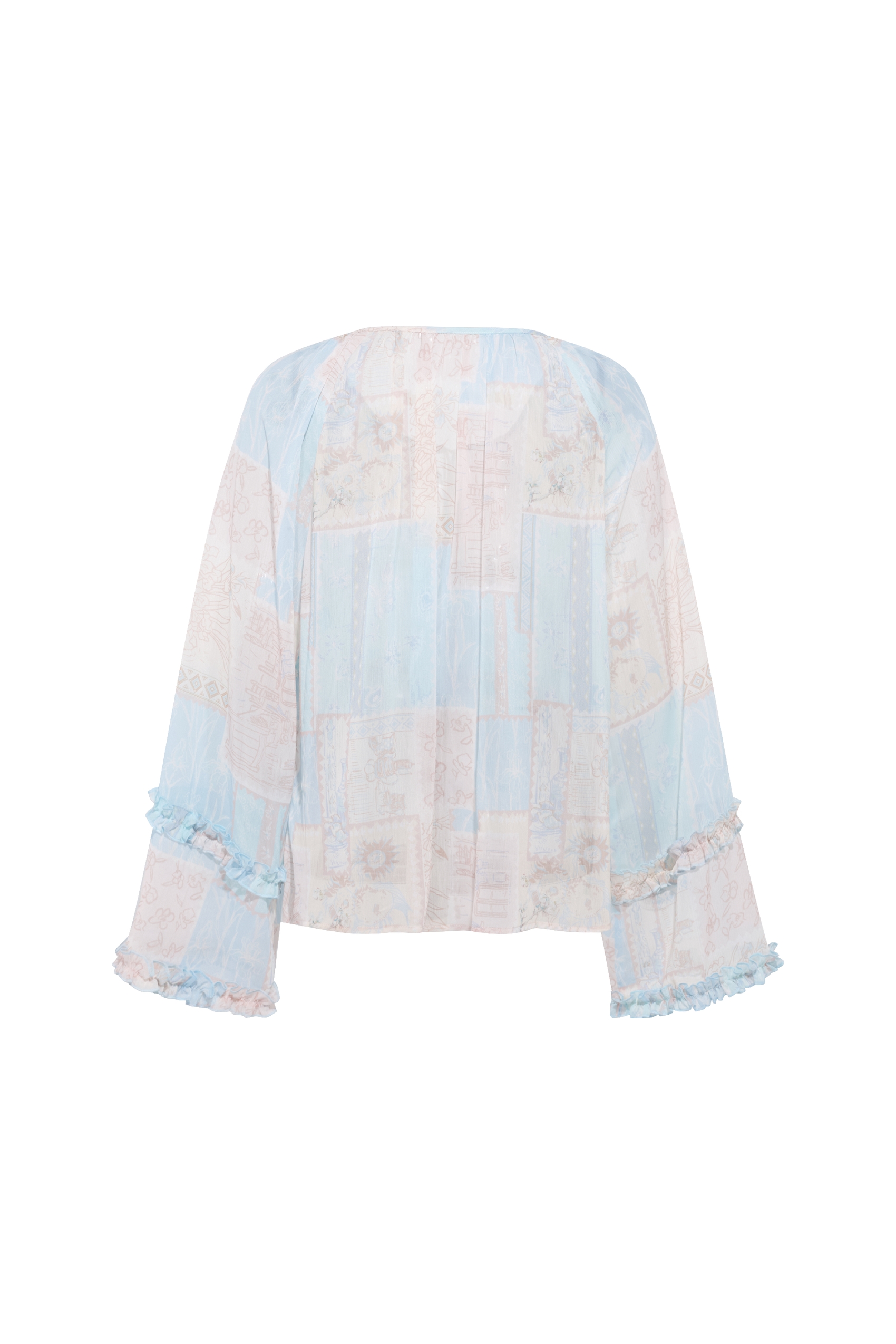 Gradient Plaid Long Sleeve Shirt-LYONSENS