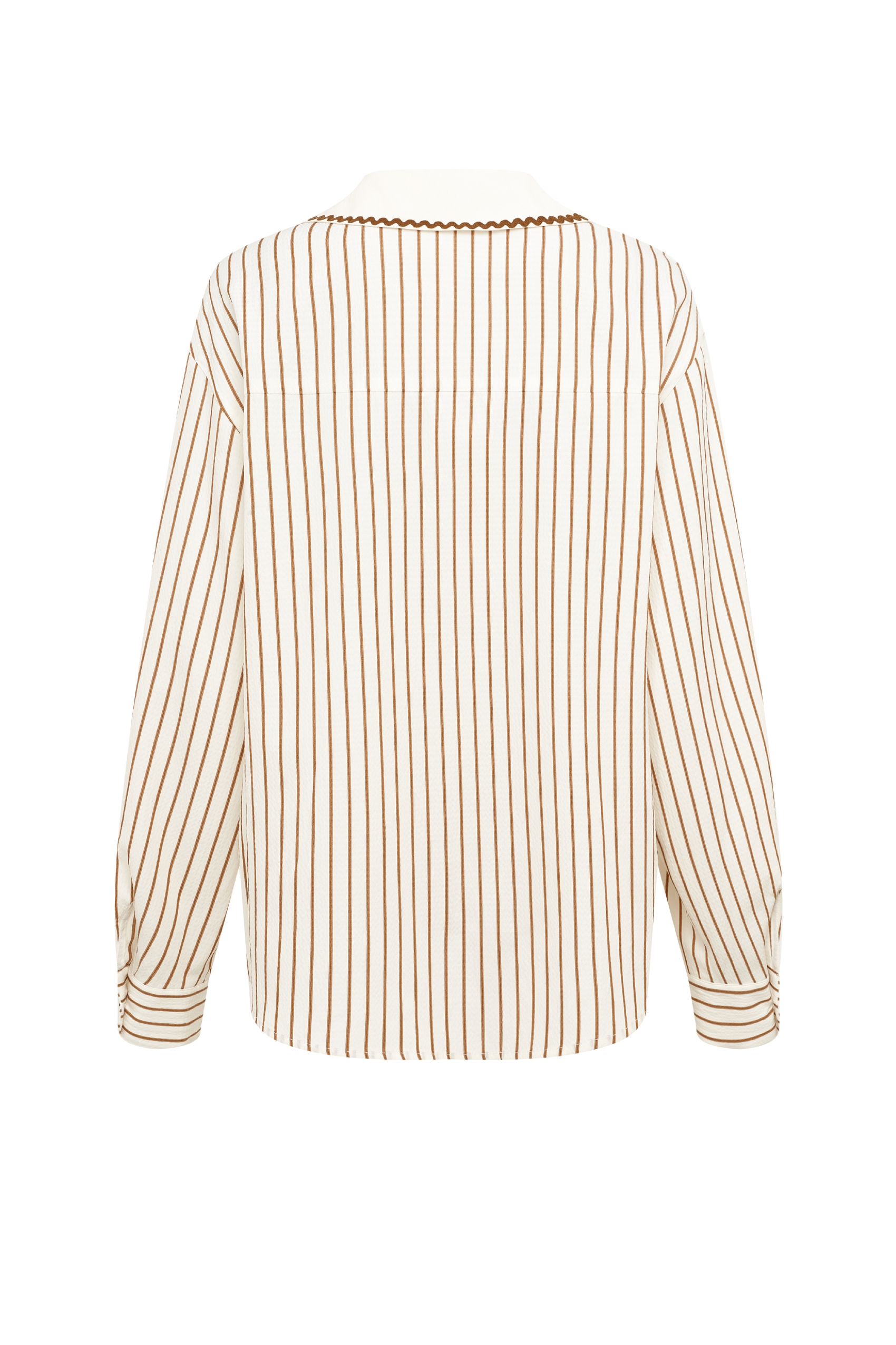 V‑neck Hollow‑out Long‑sleeve Shirt-LYONSENS