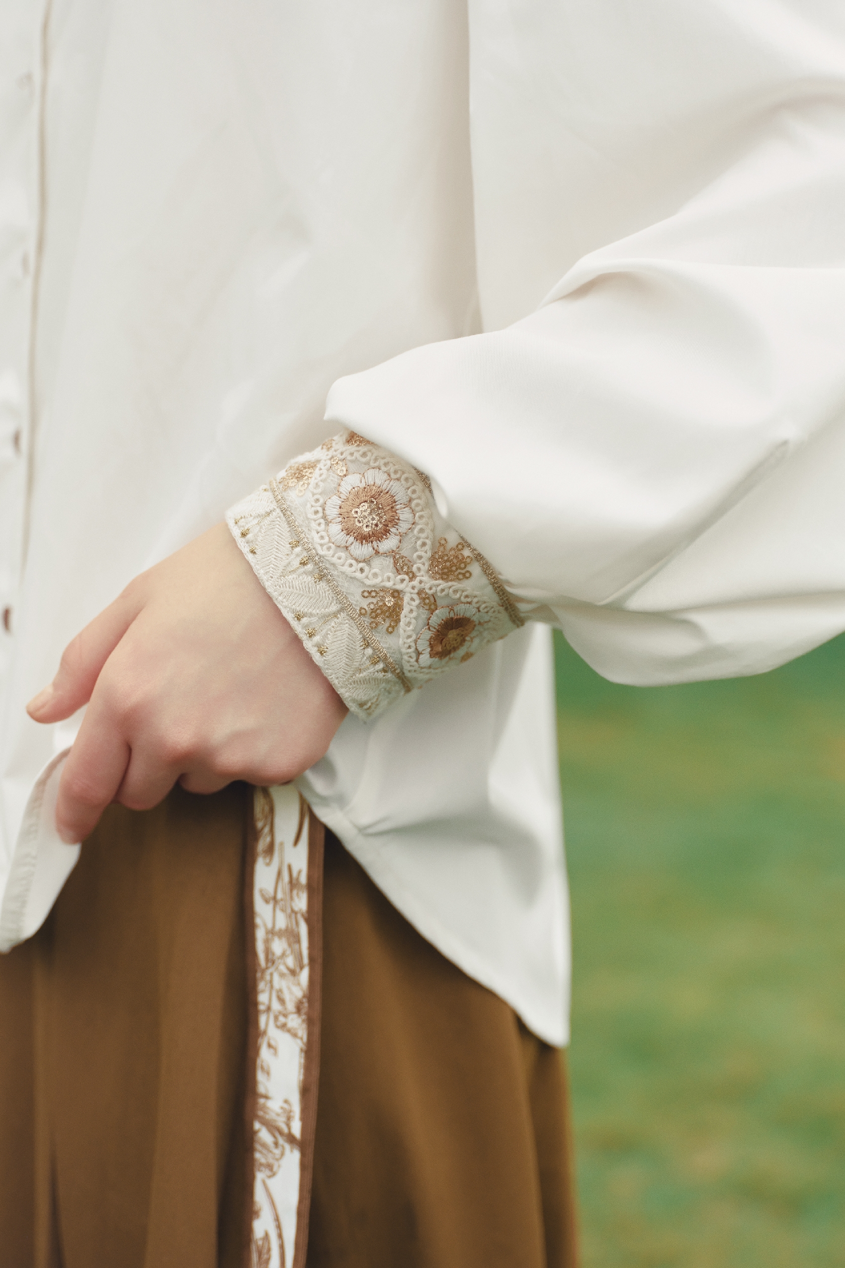 Rural‑style Loose Long‑sleeve Blouse