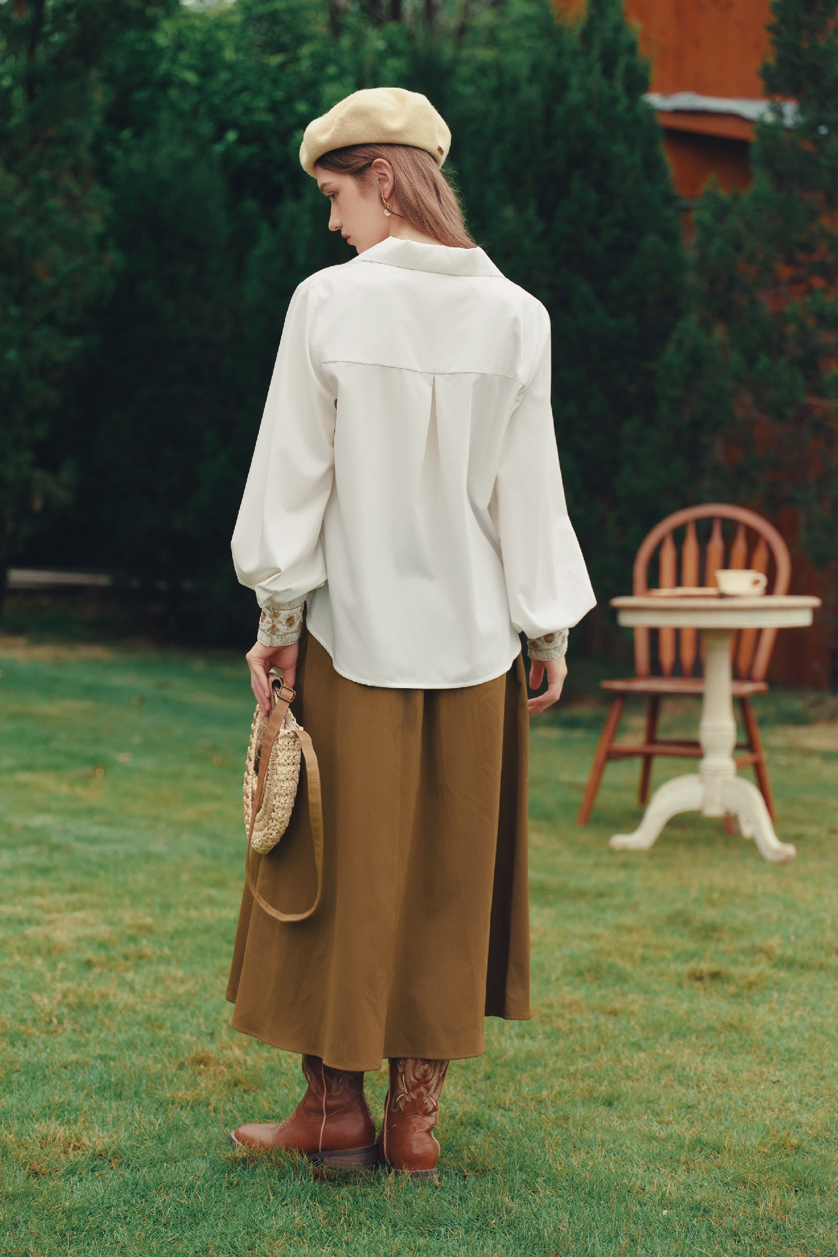 Rural‑style Loose Long‑sleeve Blouse