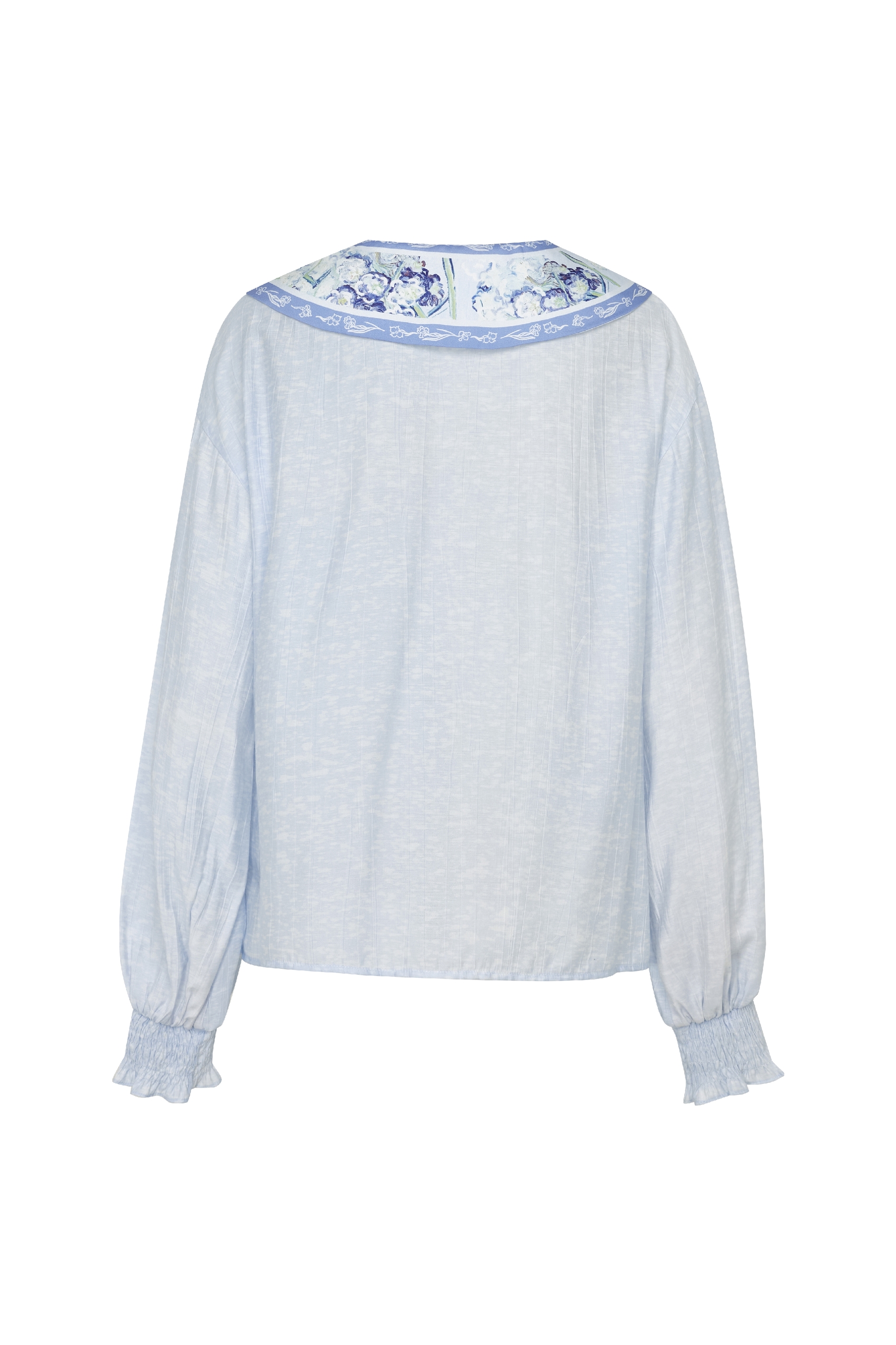 Long‑sleeve Shirt with Scarf Bow Decoration-LYONSENS