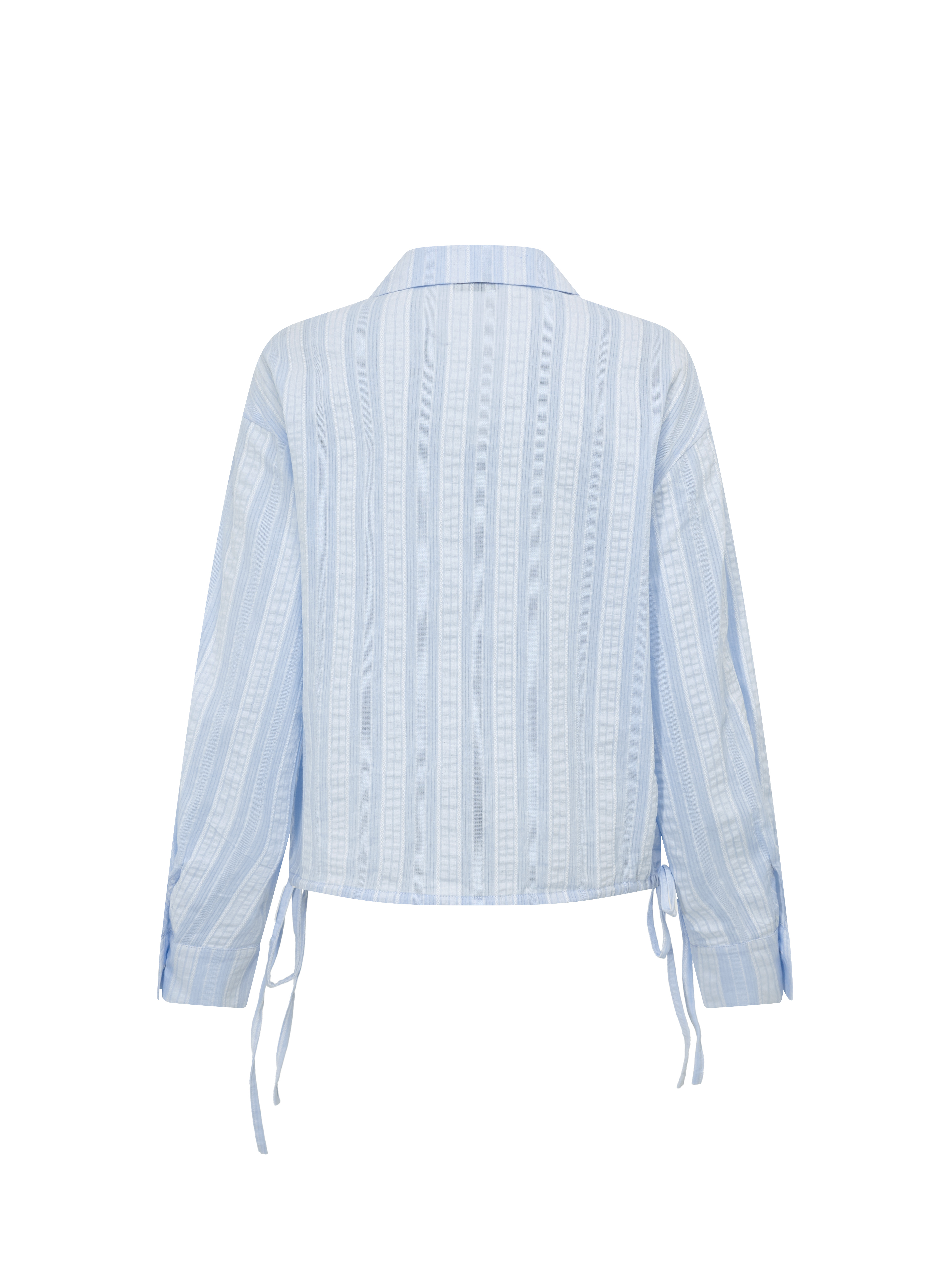 Cropped Turn-Down Collar Women's Shirt