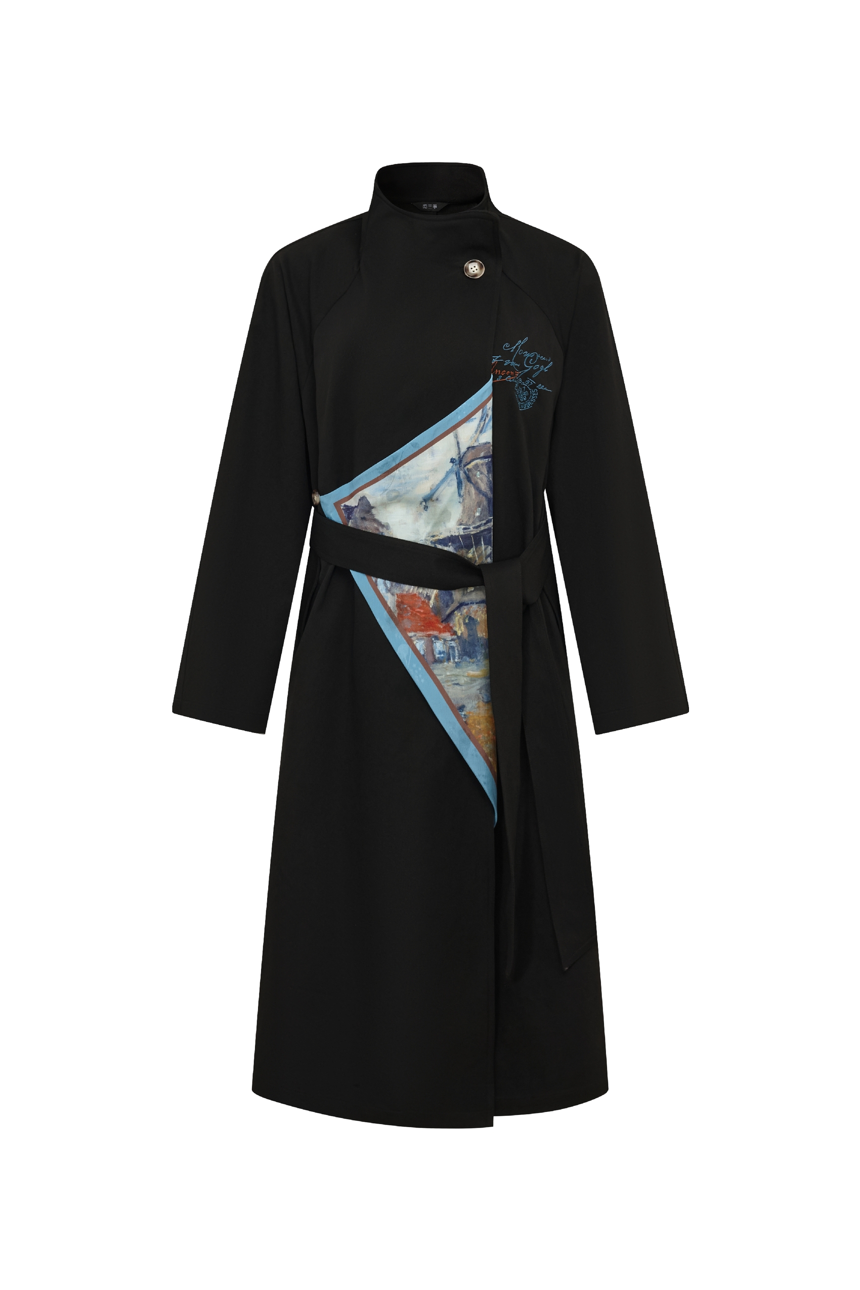 Loose‑fit Long Black Coat-LYONSENS