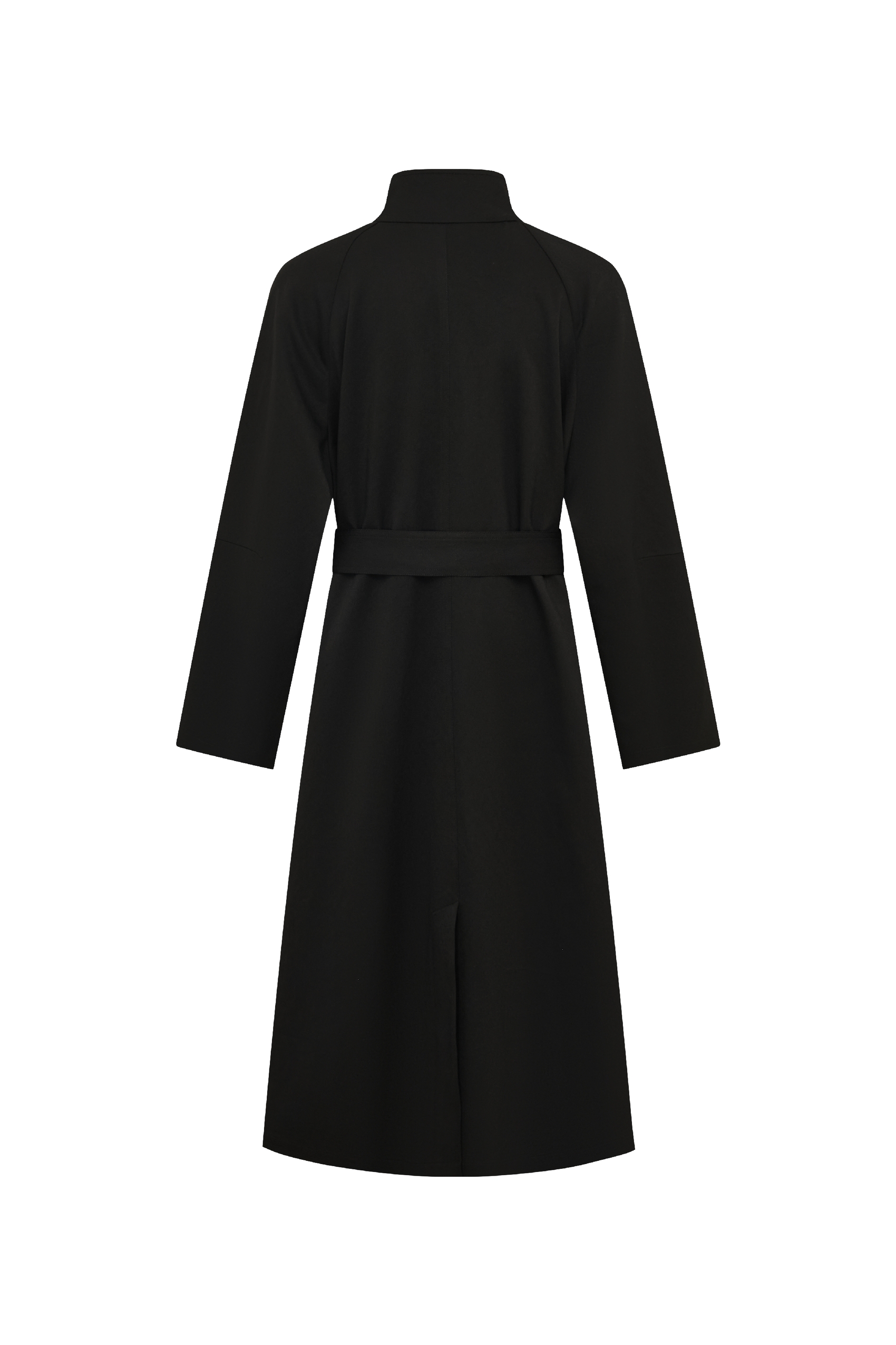 Loose‑fit Long Black Coat-LYONSENS