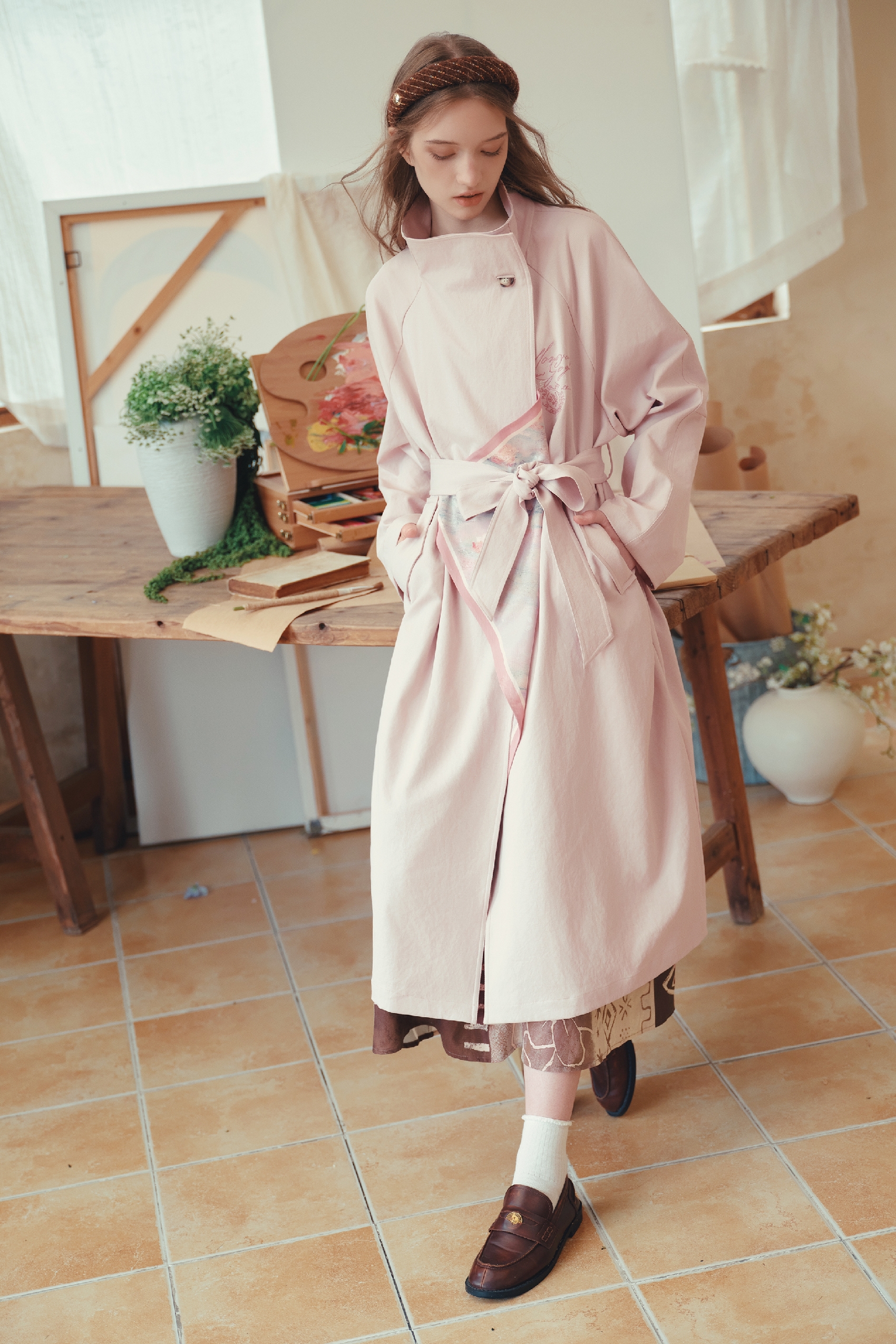 Loose‑fit Long Black Coat-LYONSENS