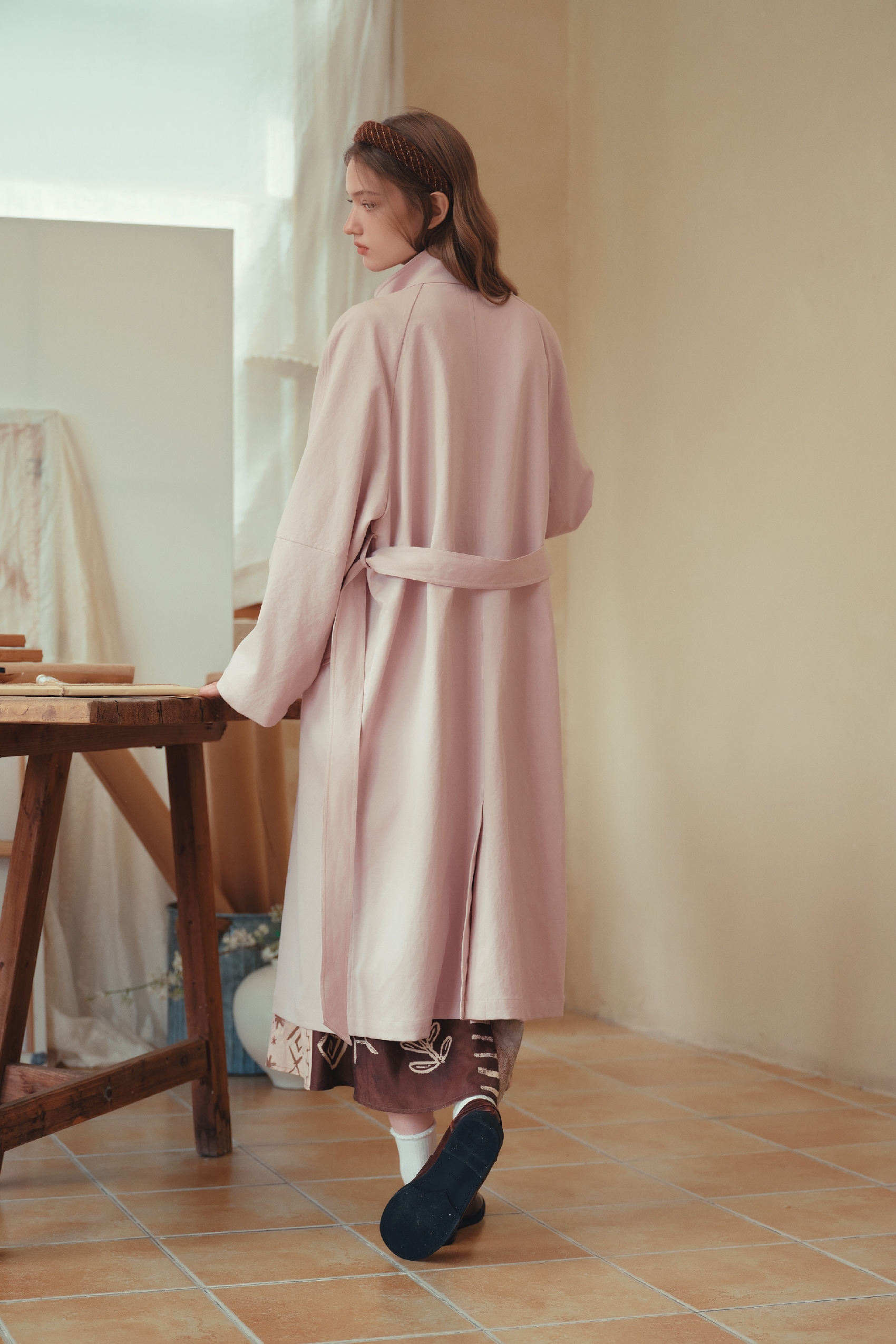 Loose‑fit Long Black Coat-LYONSENS