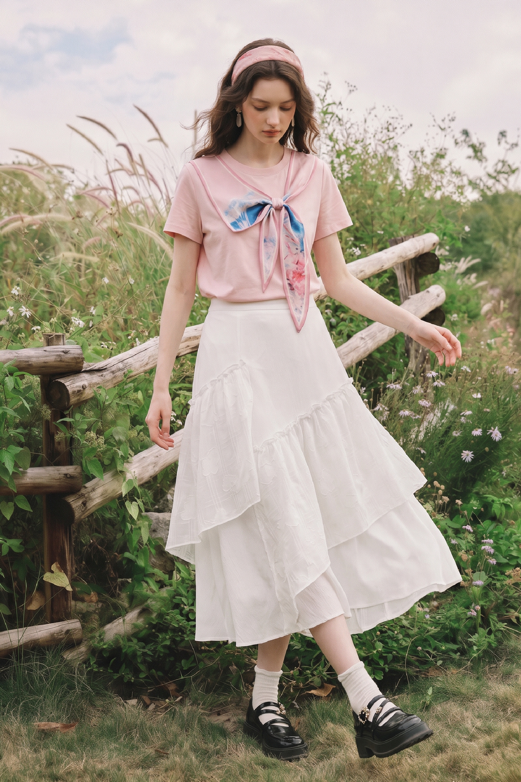 Flowy Swing Midi Skirt