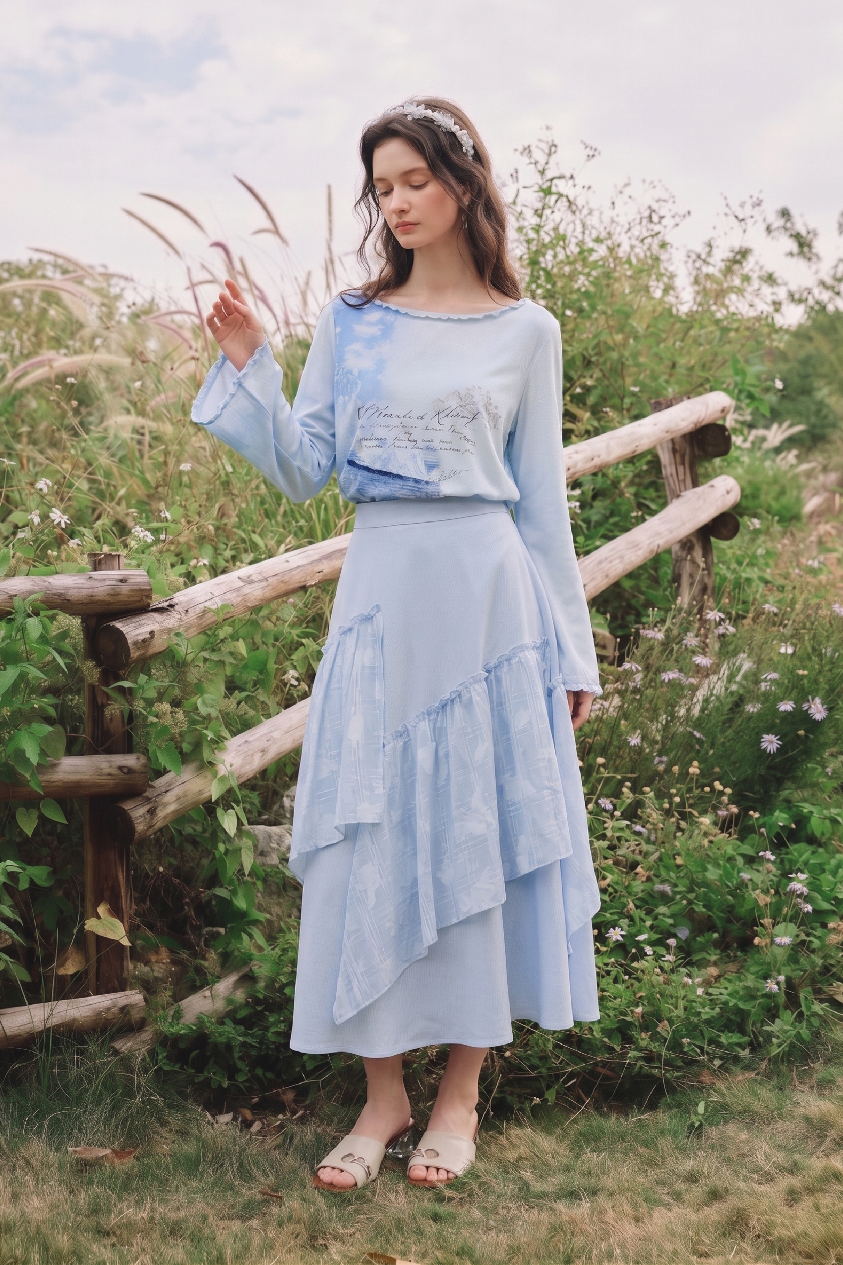 Flowy Swing Midi Skirt