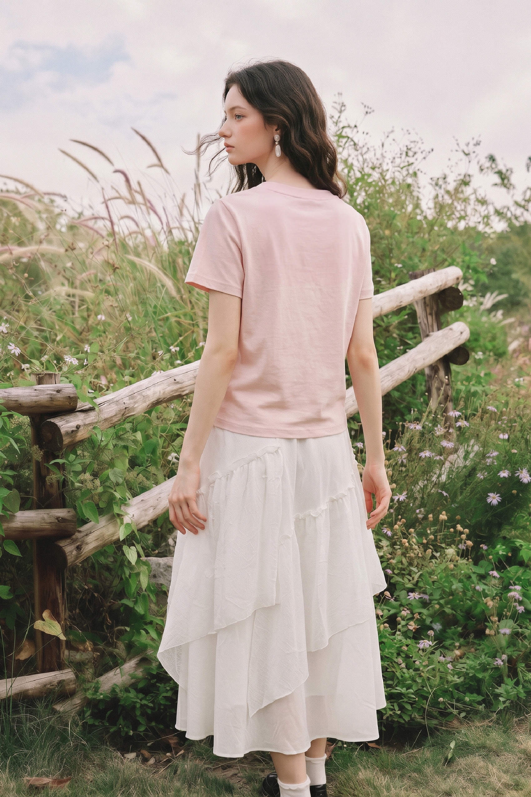 Flowy Swing Midi Skirt