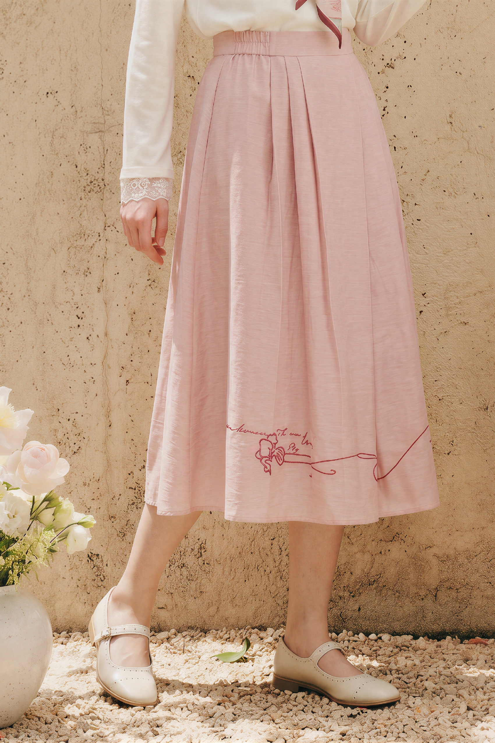 Flowy Swing Midi Skirt