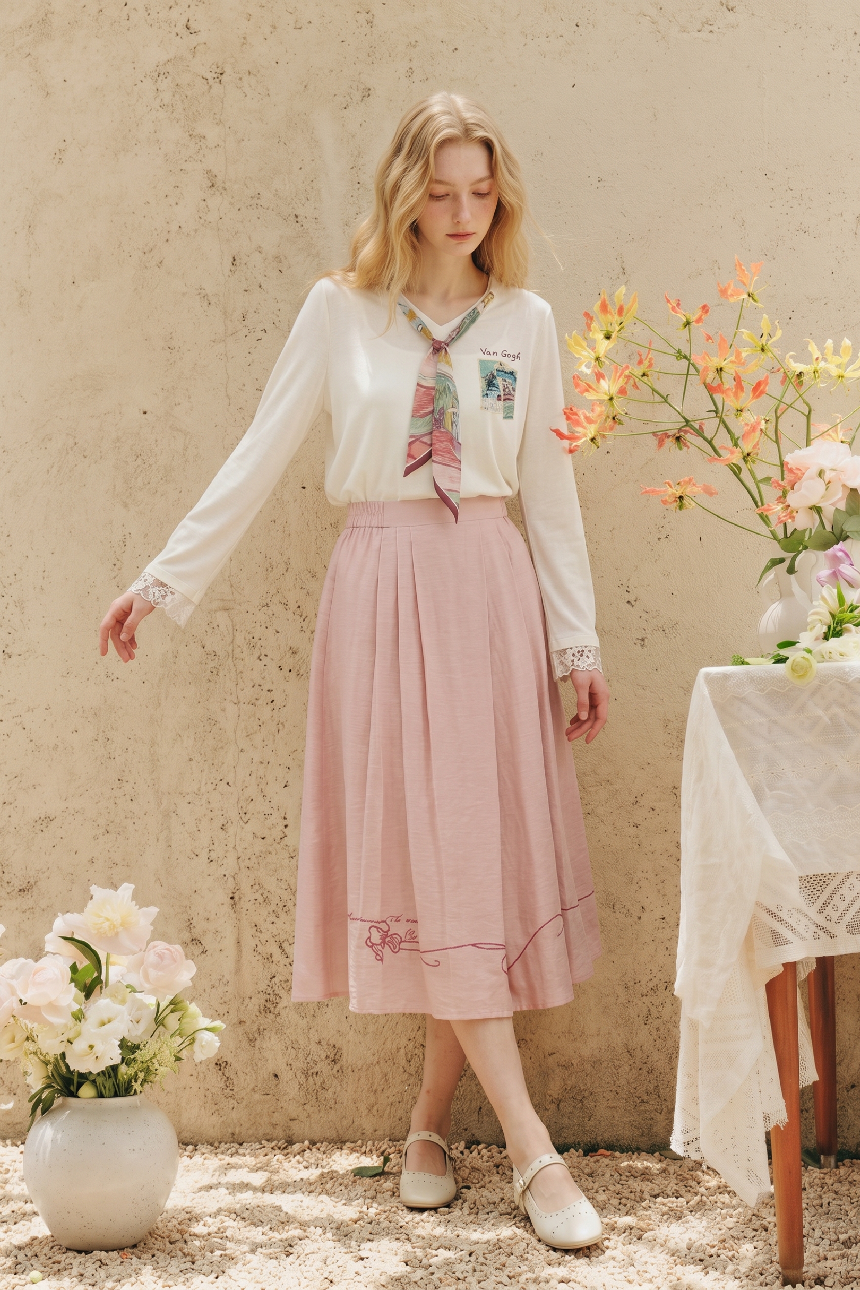 Flowy Swing Midi Skirt