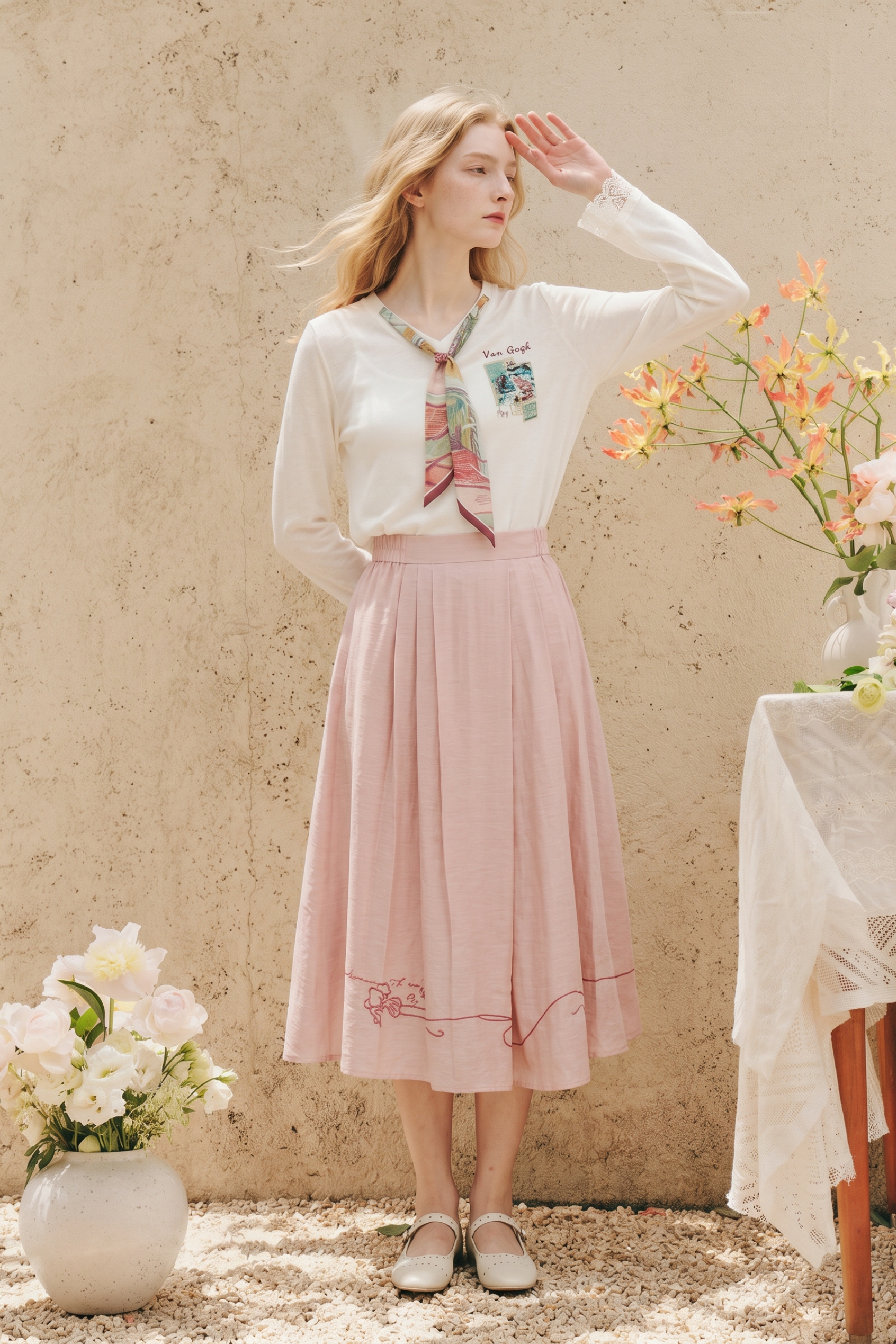 Flowy Swing Midi Skirt