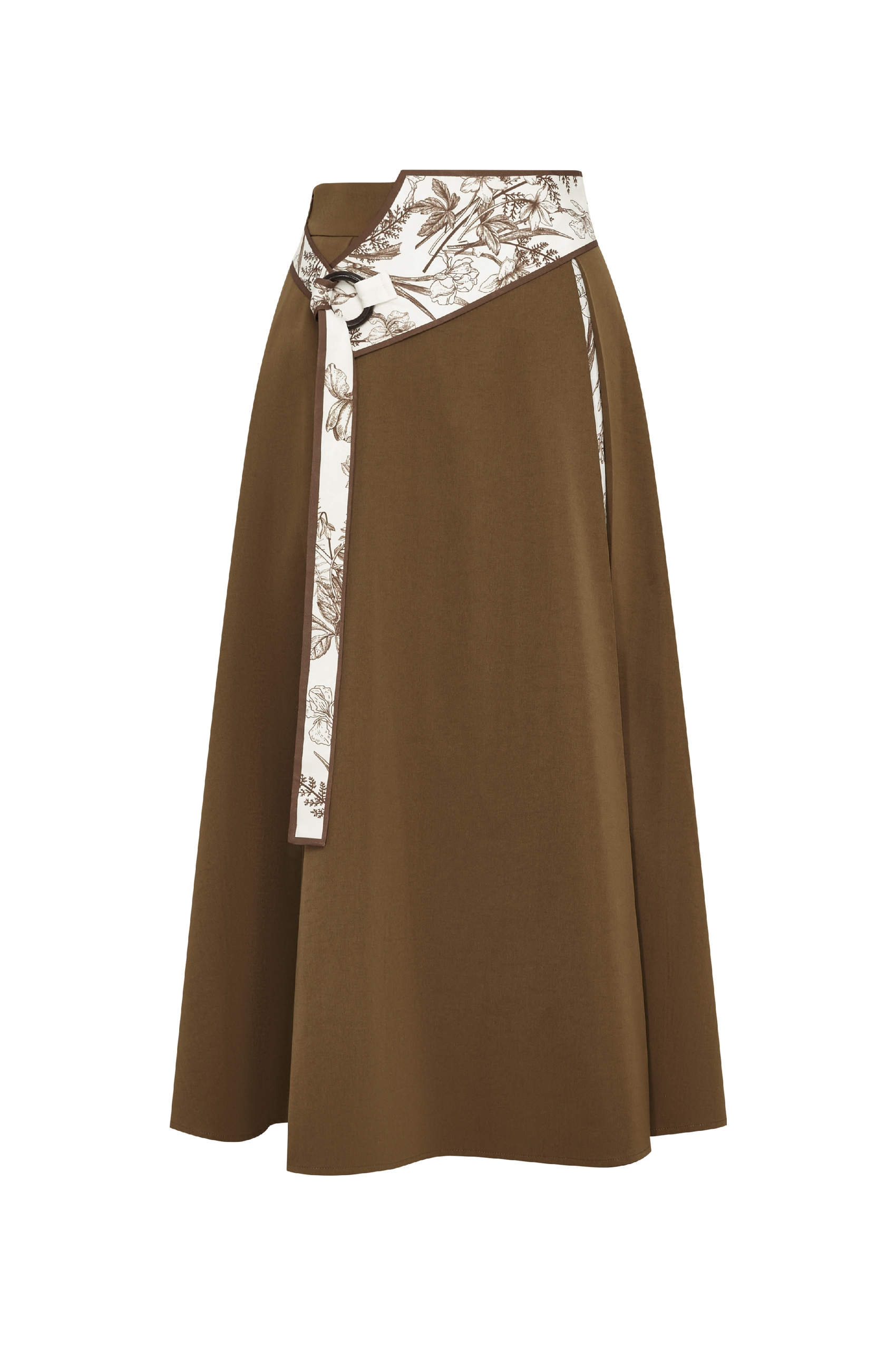 Brown Skirt Two‑piece Set