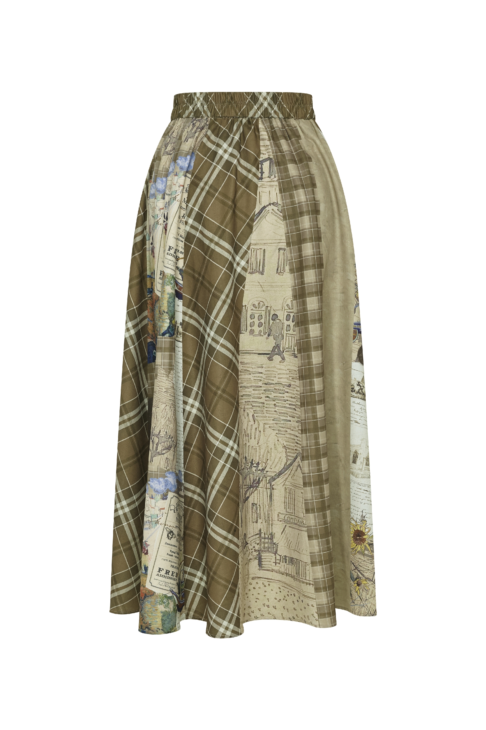 Vintage Printed Skirt-LYONSENS