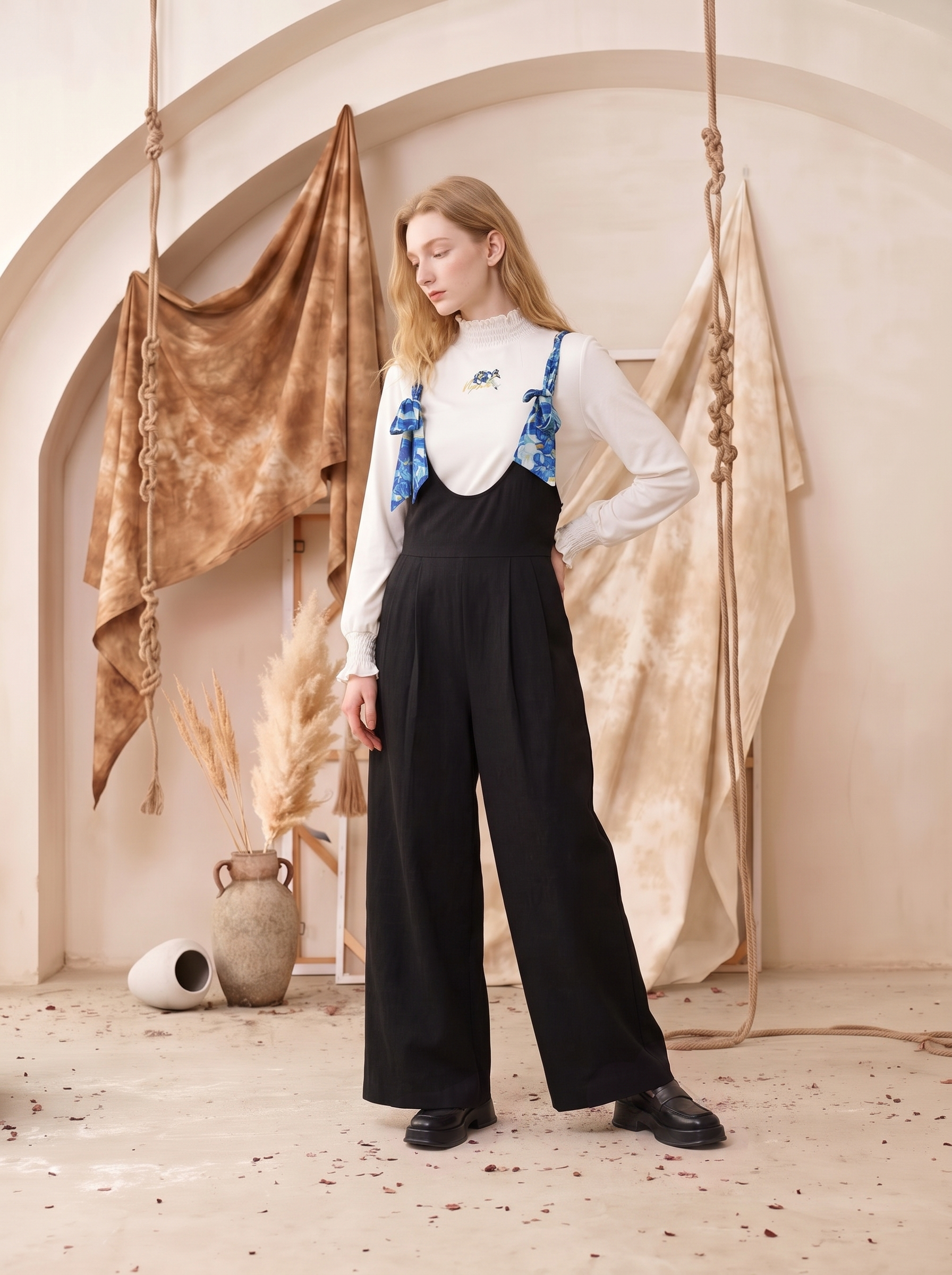 Printed Spaghetti Strap Jumpsuit