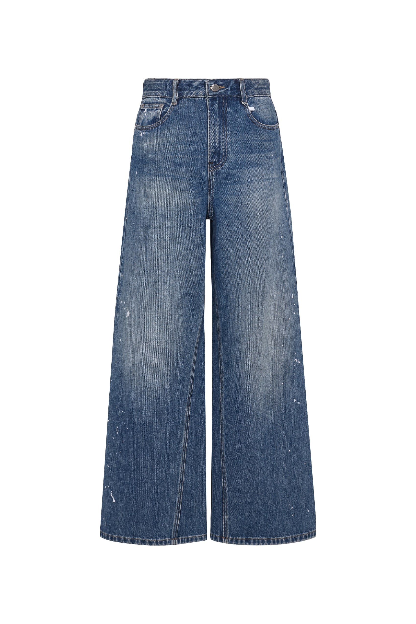Gradient Washed Blue Wide Leg Jeans