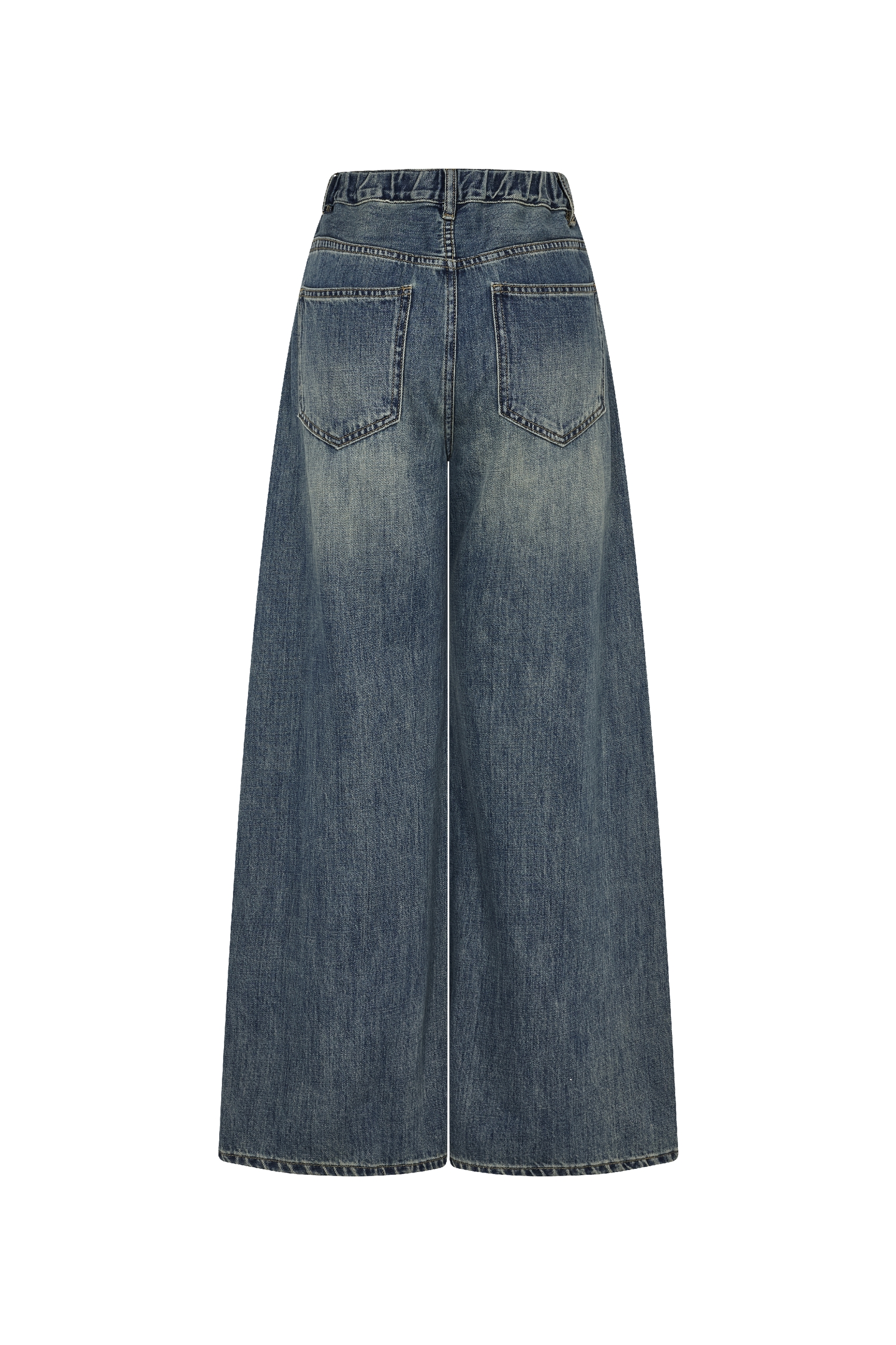 Vintage Patch Wide‑leg Jeans-LYONSENS