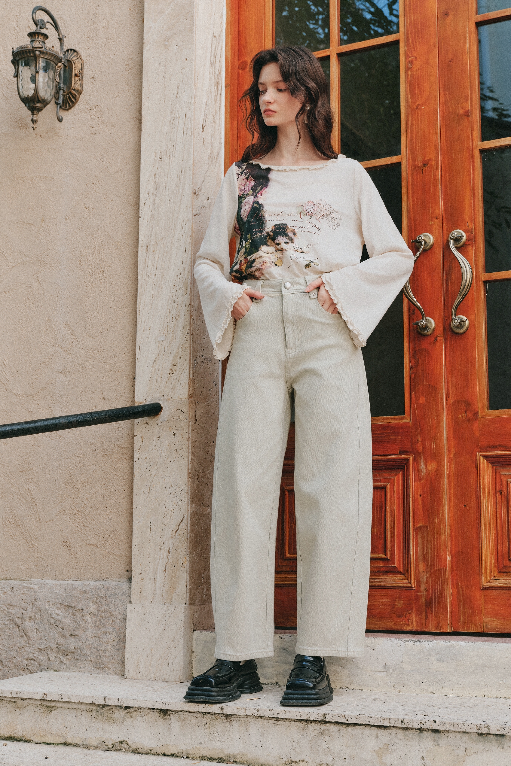 High Waist Straight Leg Jeans
