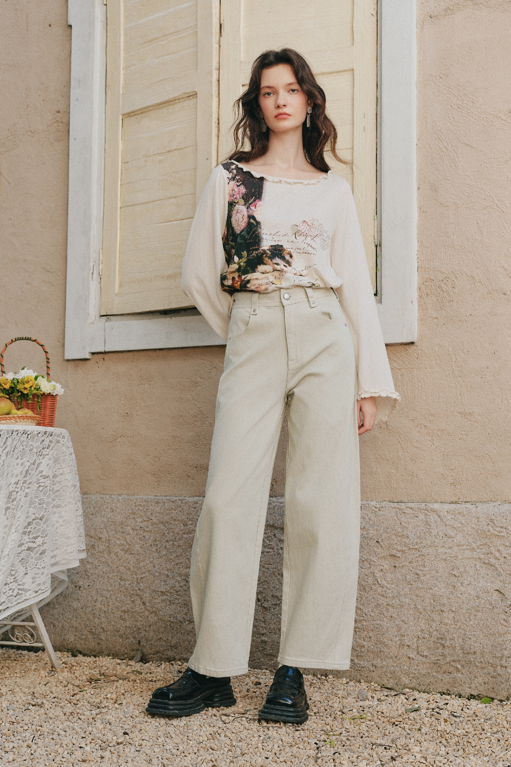 High Waist Straight Leg Jeans
