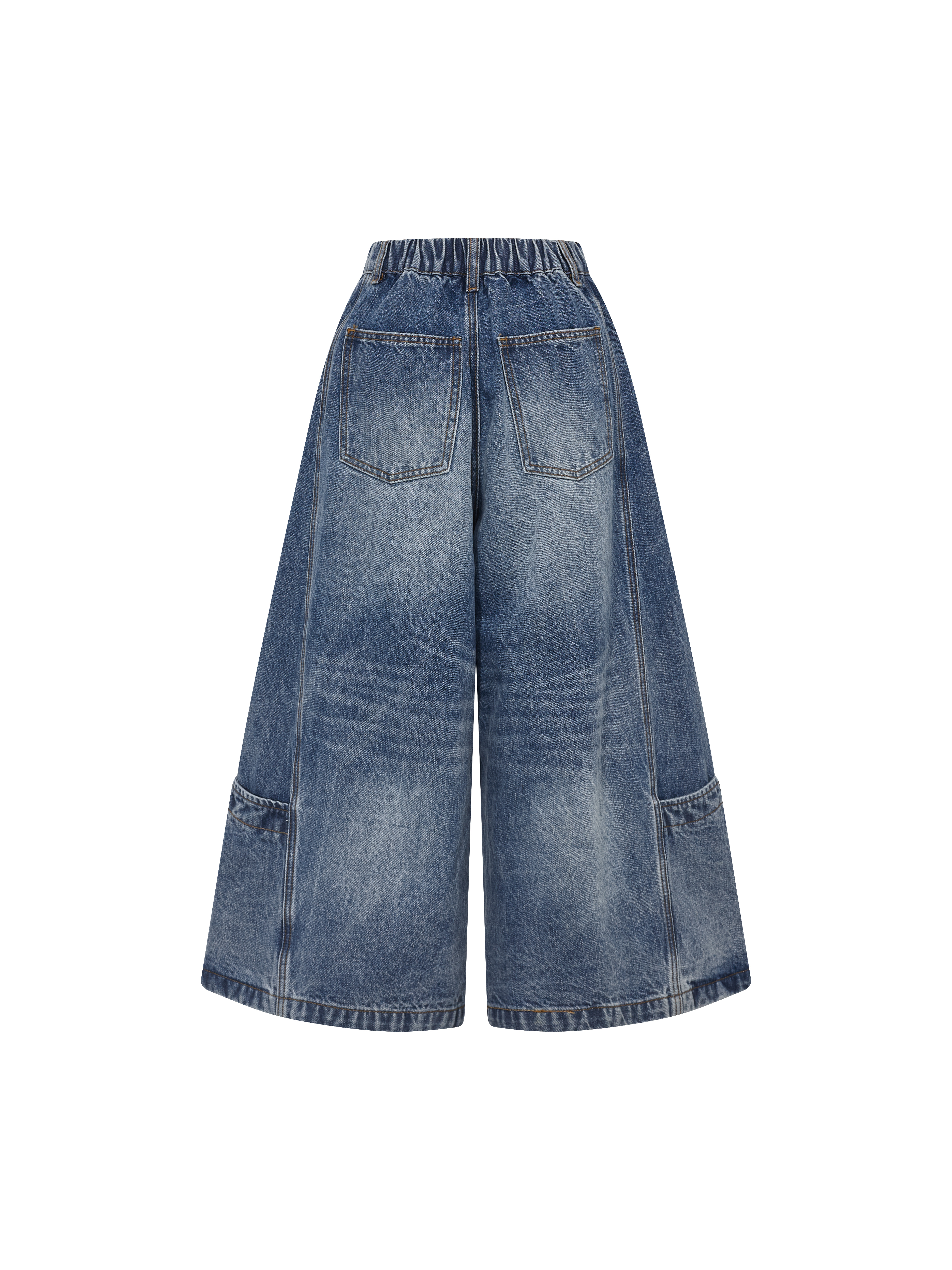 Distressed Denim Bermuda Shorts