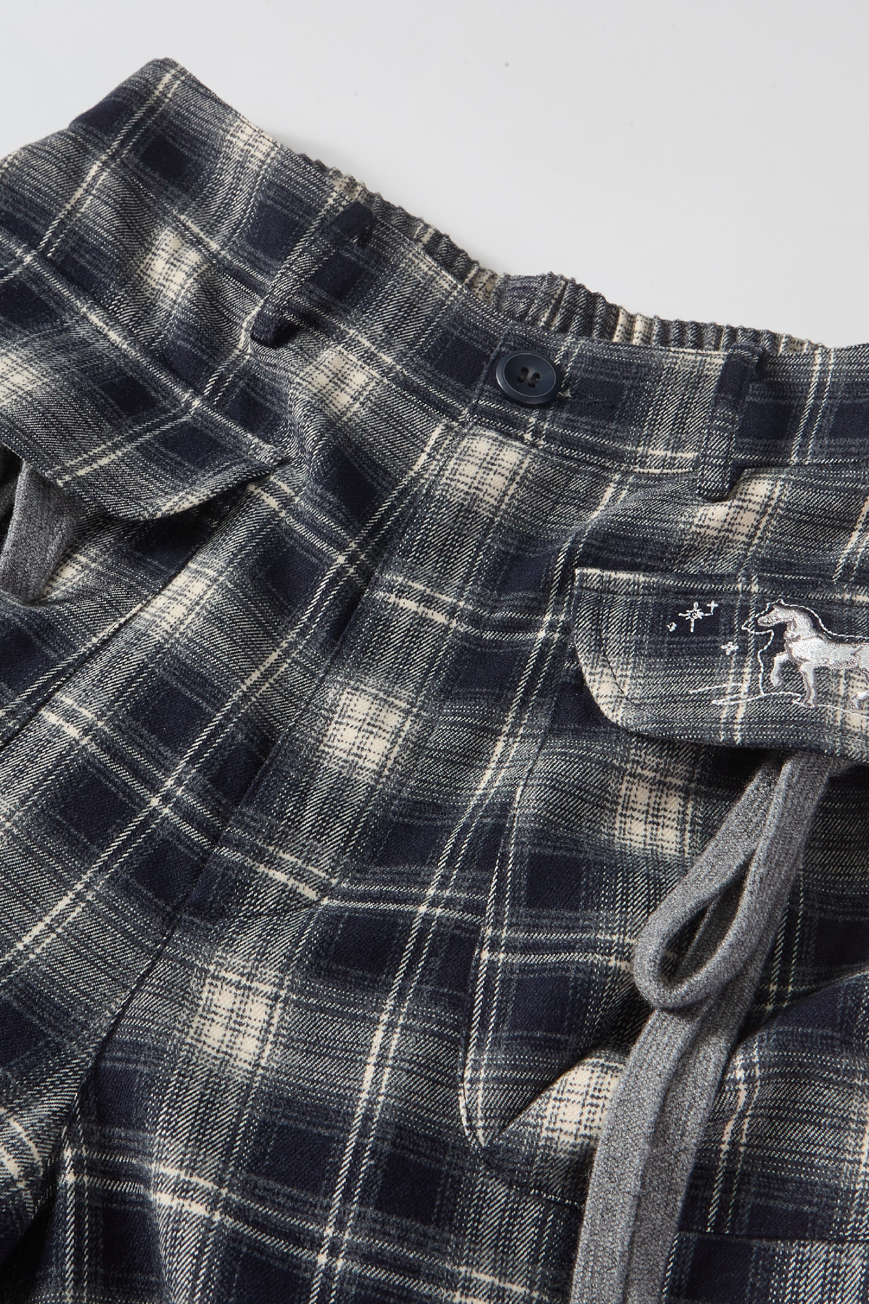 Plaid High Waist Casual Pants