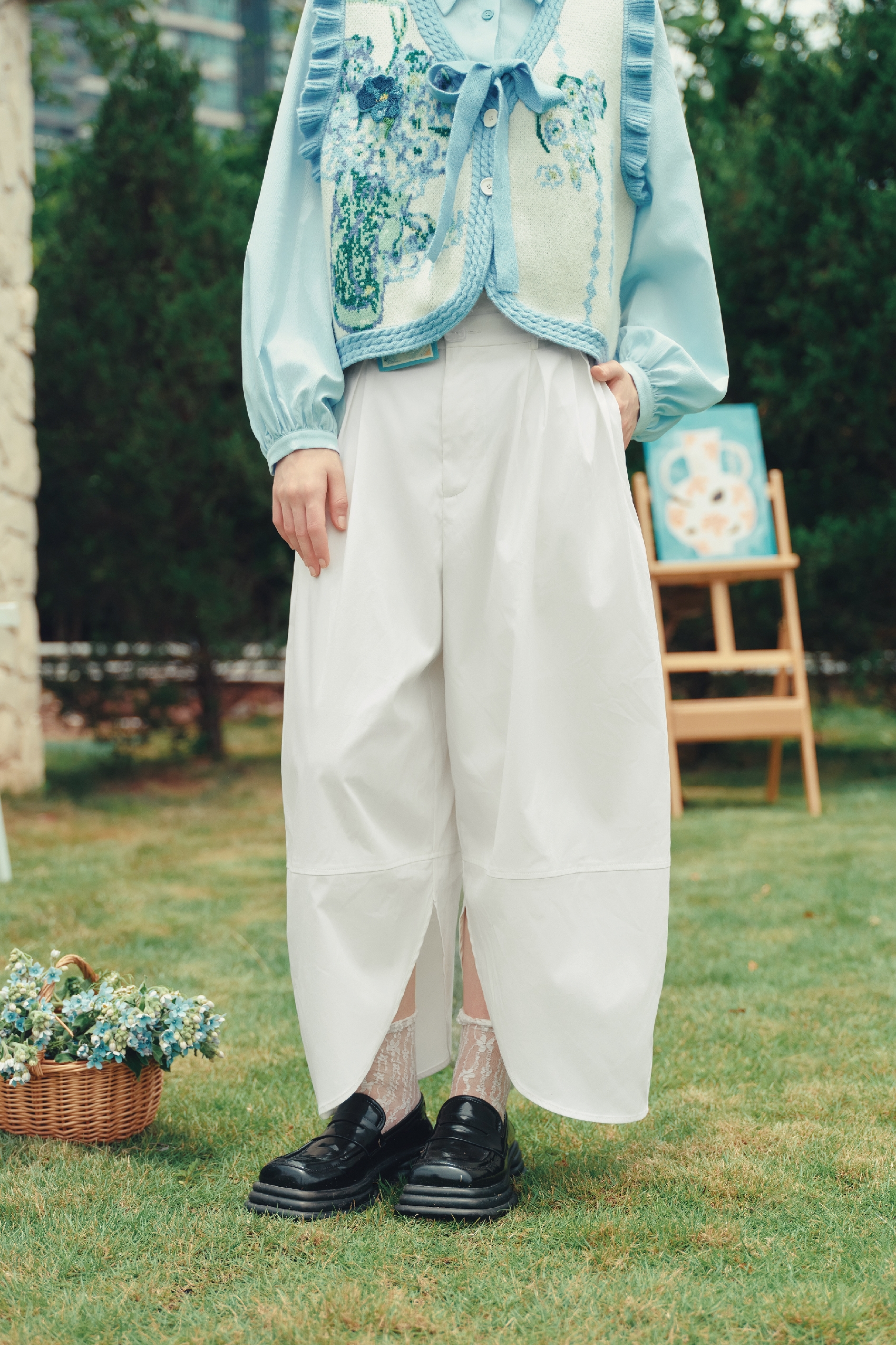 Loose Floor‑length Trousers-LYONSENS