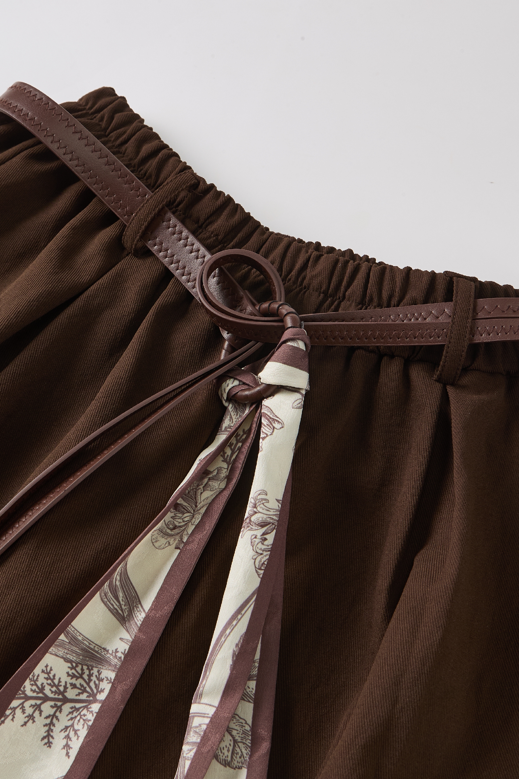 Tie‑waist Black High‑waisted Pants