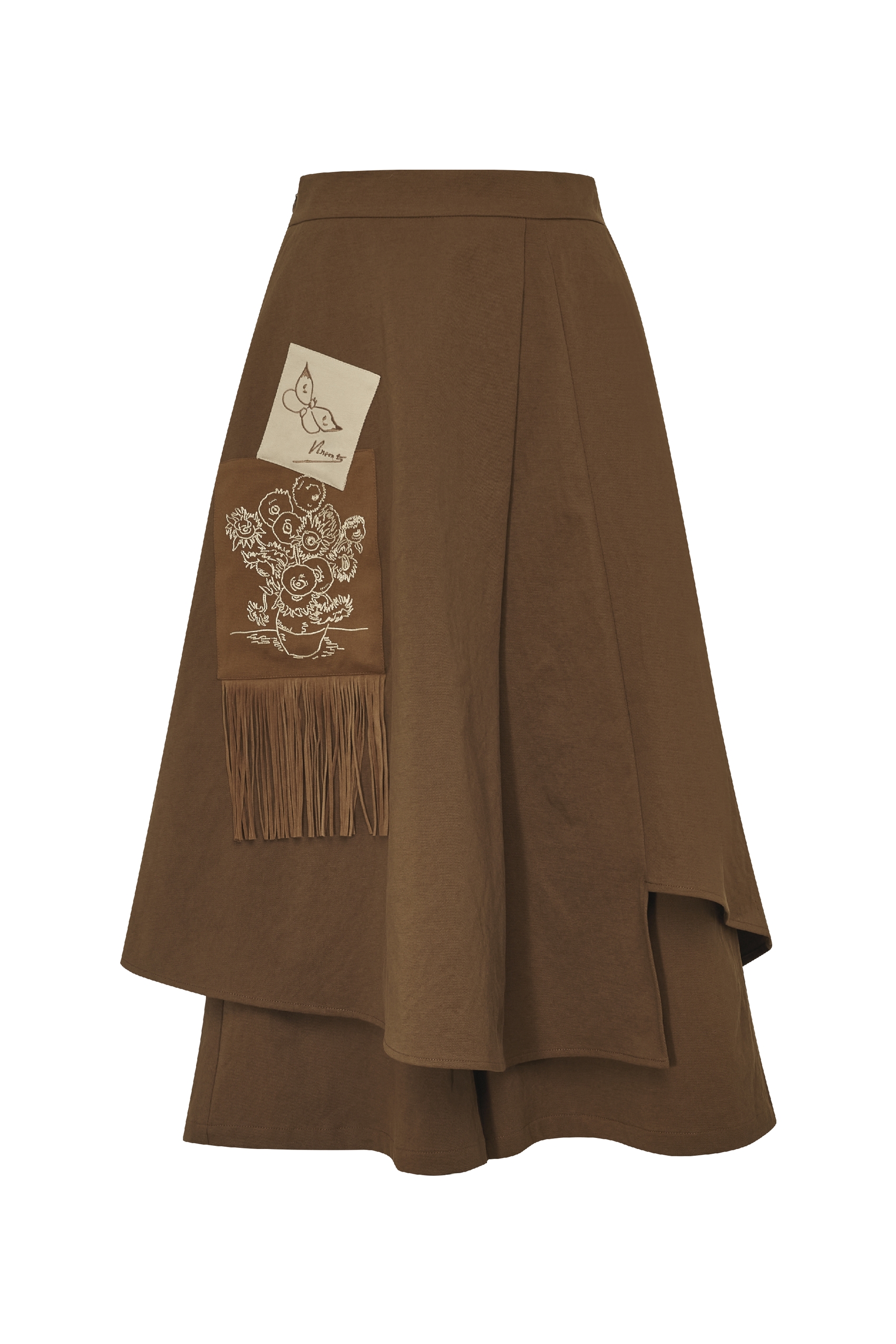 High‑waisted A‑line Long Skirt-LYONSENS