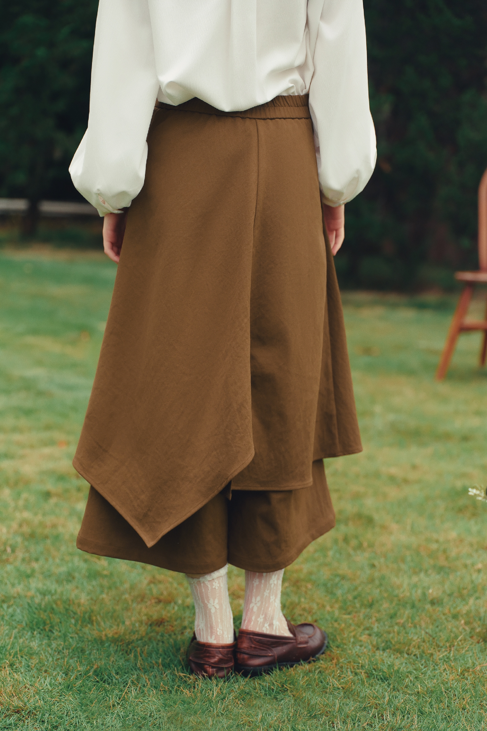 High‑waisted A‑line Long Skirt-LYONSENS