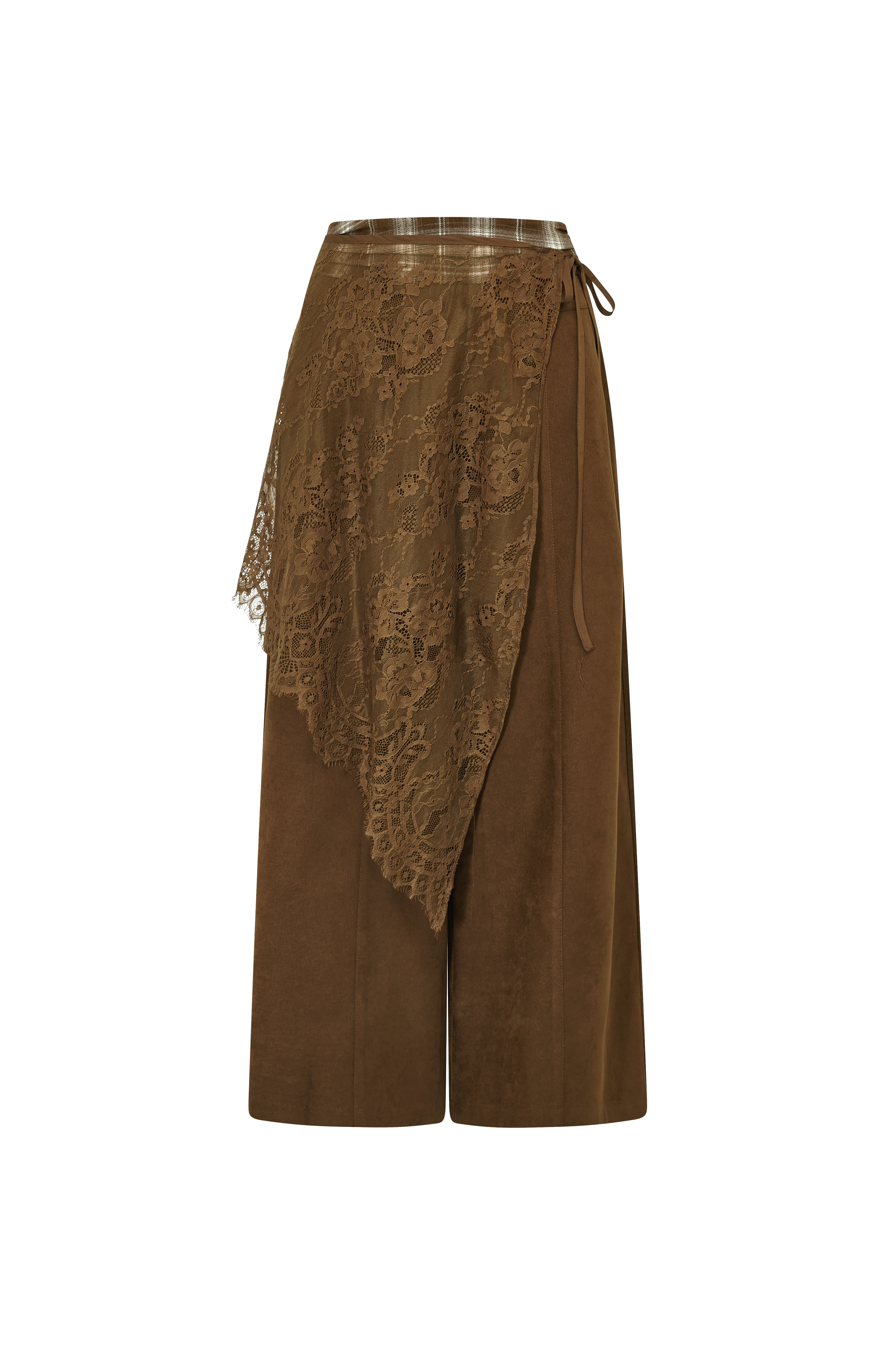 Textured Loose Wide-Leg Trousers