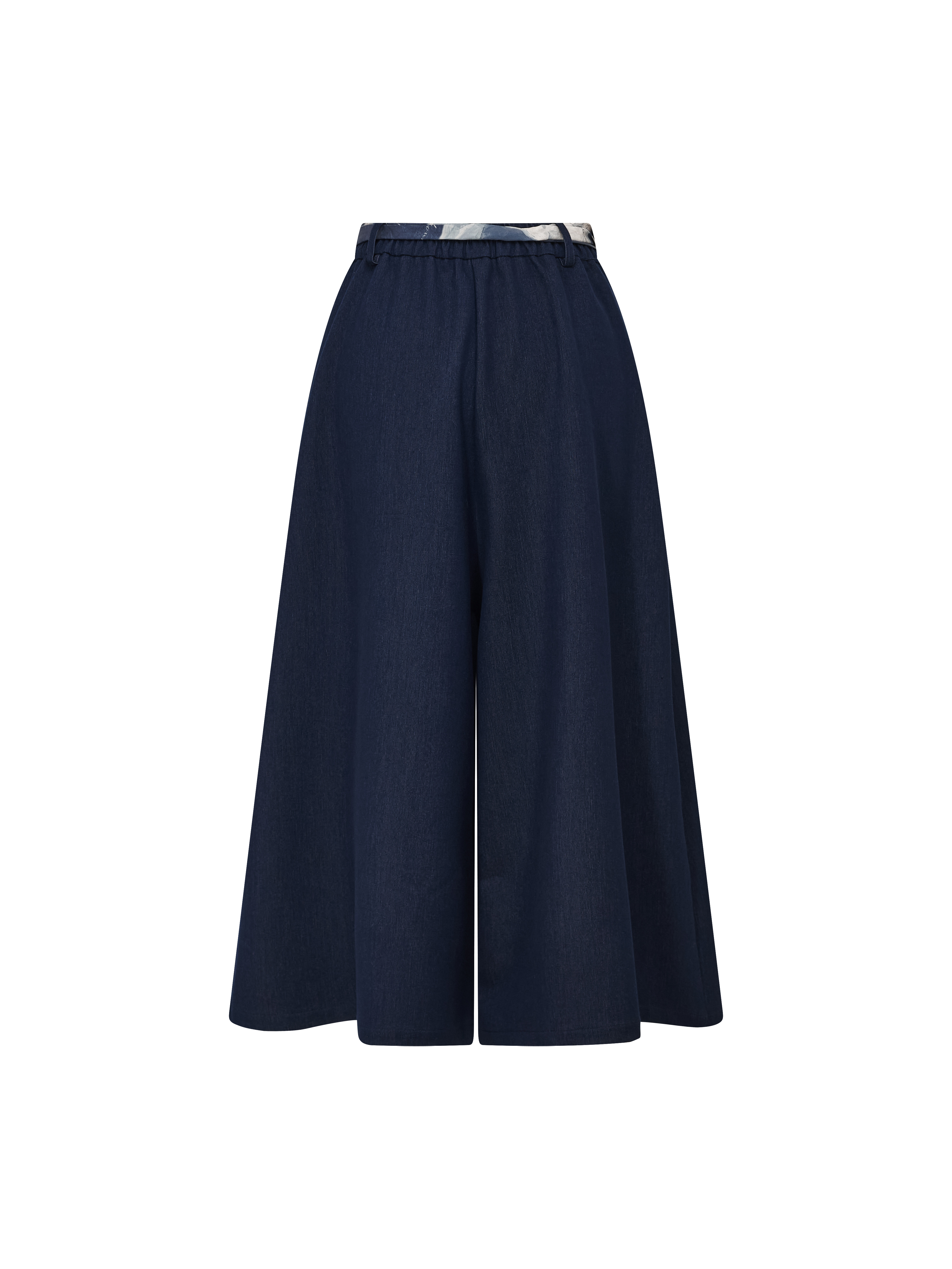 Printed Tie-Waist Wide-Leg Pants