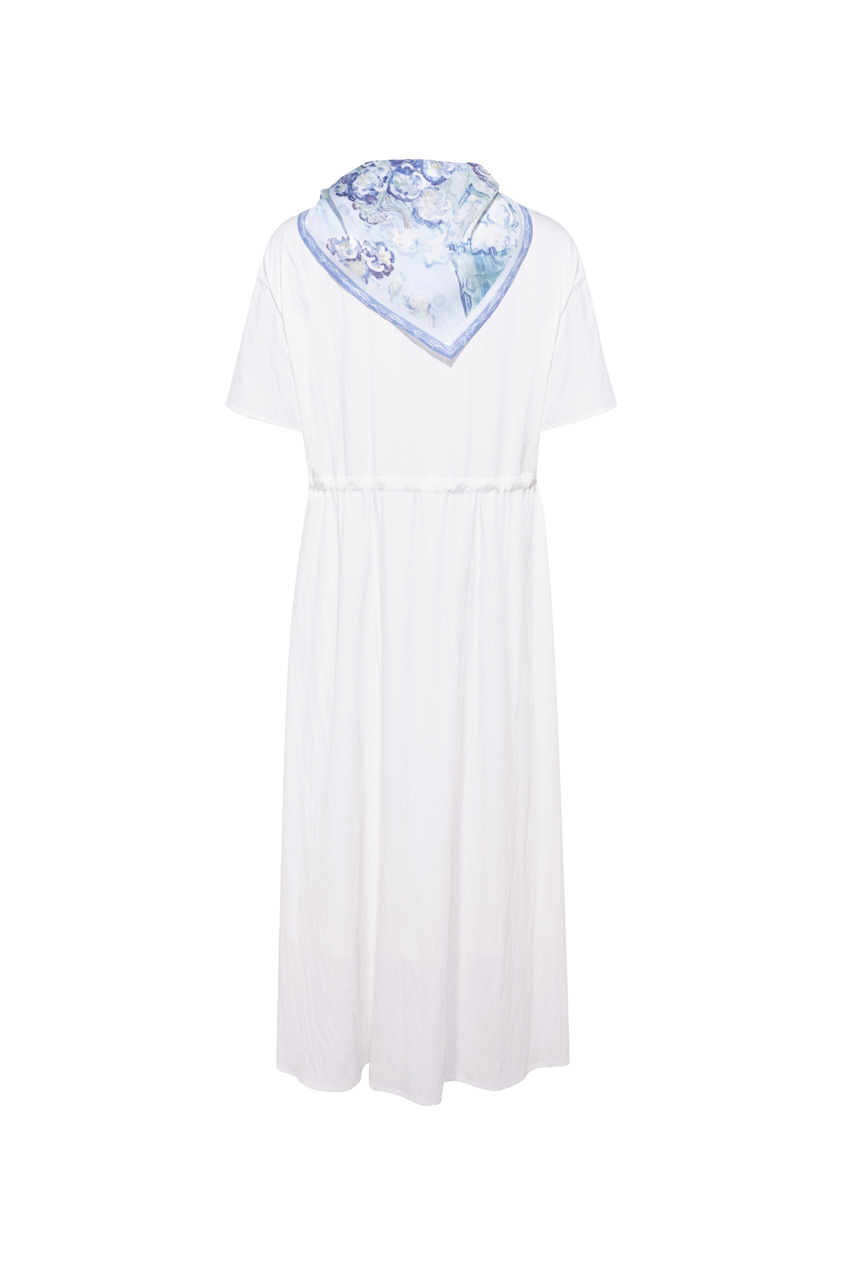 Spliced Flowy Floor Length Dress