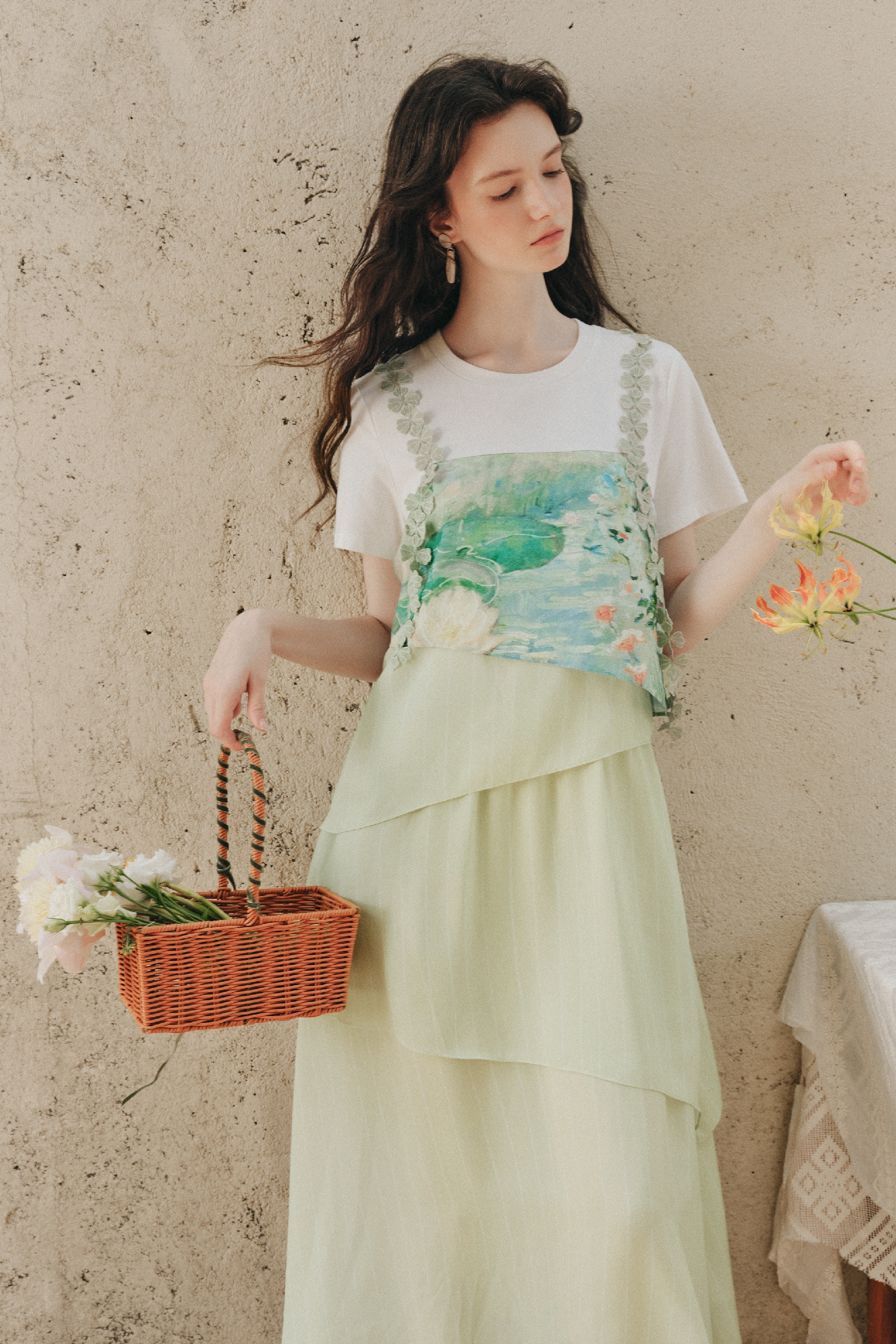 Oil Painting Print Cami Dress