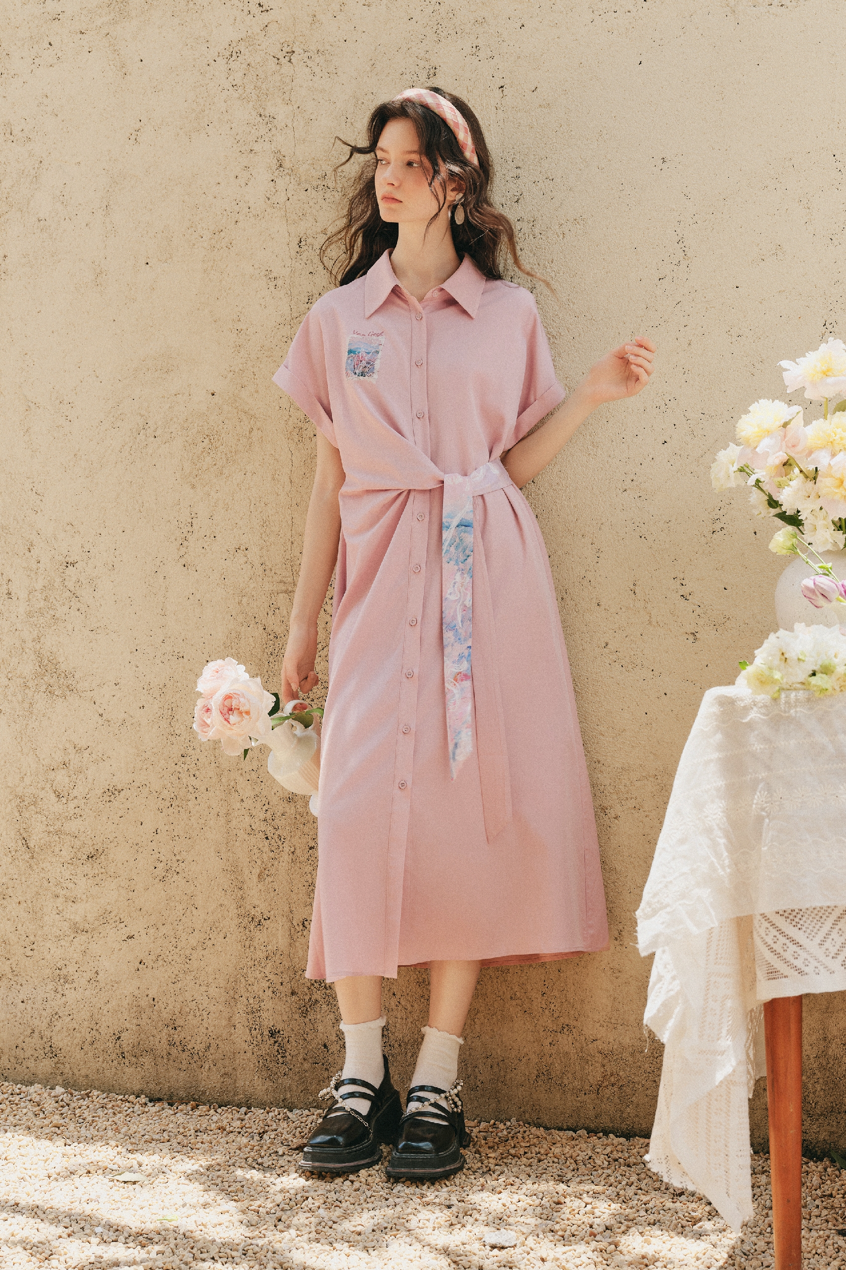 Contrast Color Simple Casual Dress