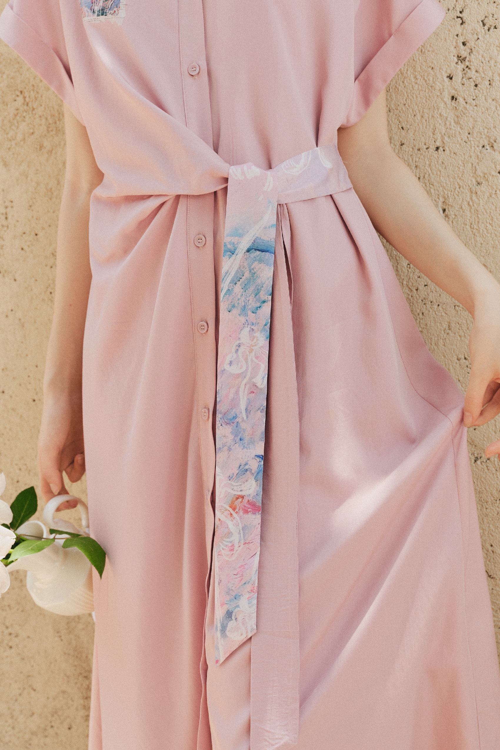 Contrast Color Simple Casual Dress