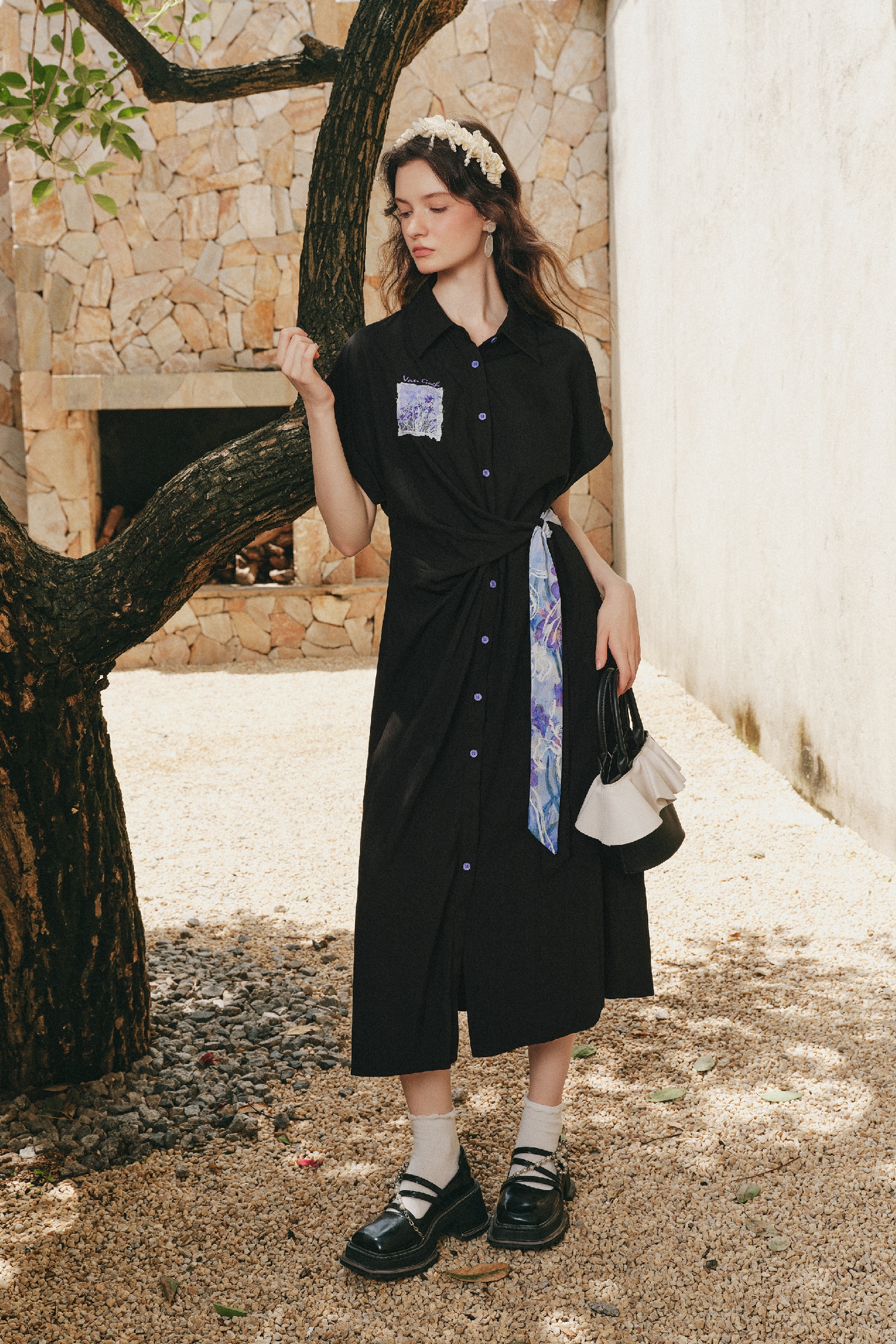 Contrast Color Simple Casual Dress