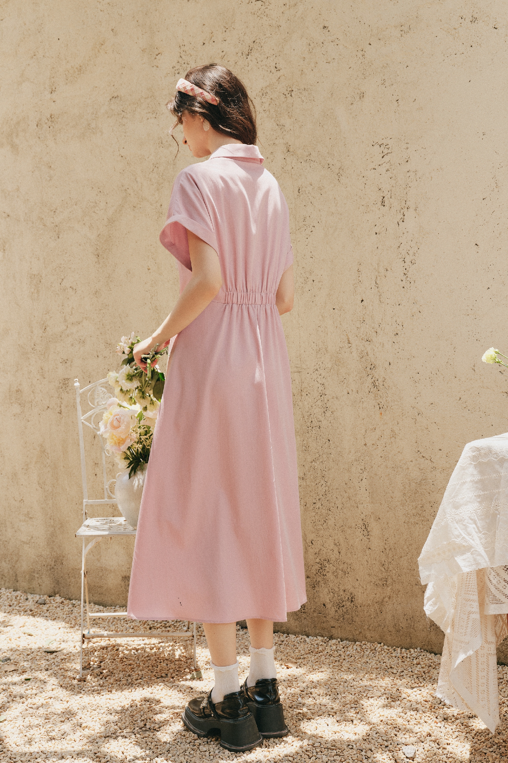 Contrast Color Simple Casual Dress
