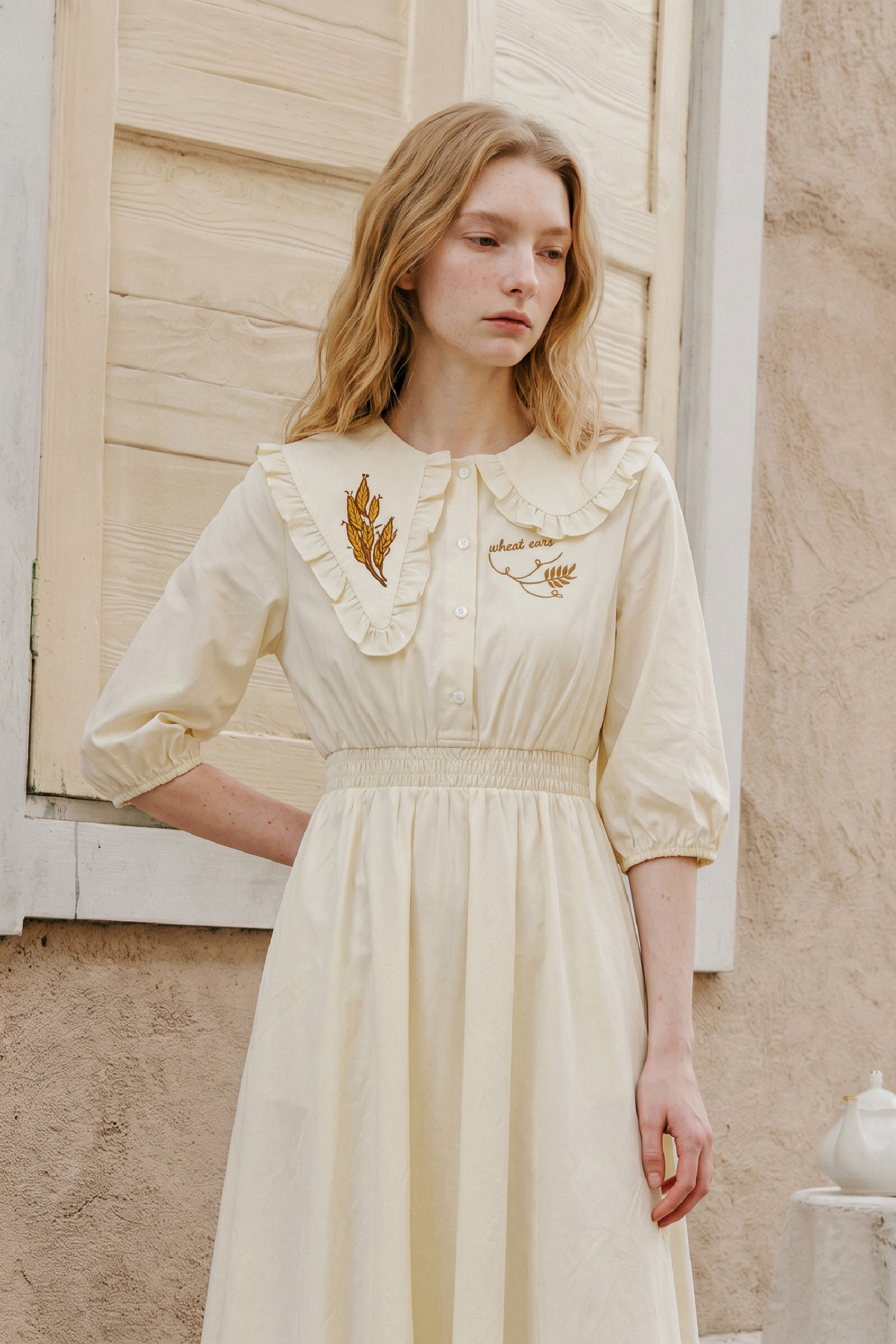 V Neck Waist Fitted Dress