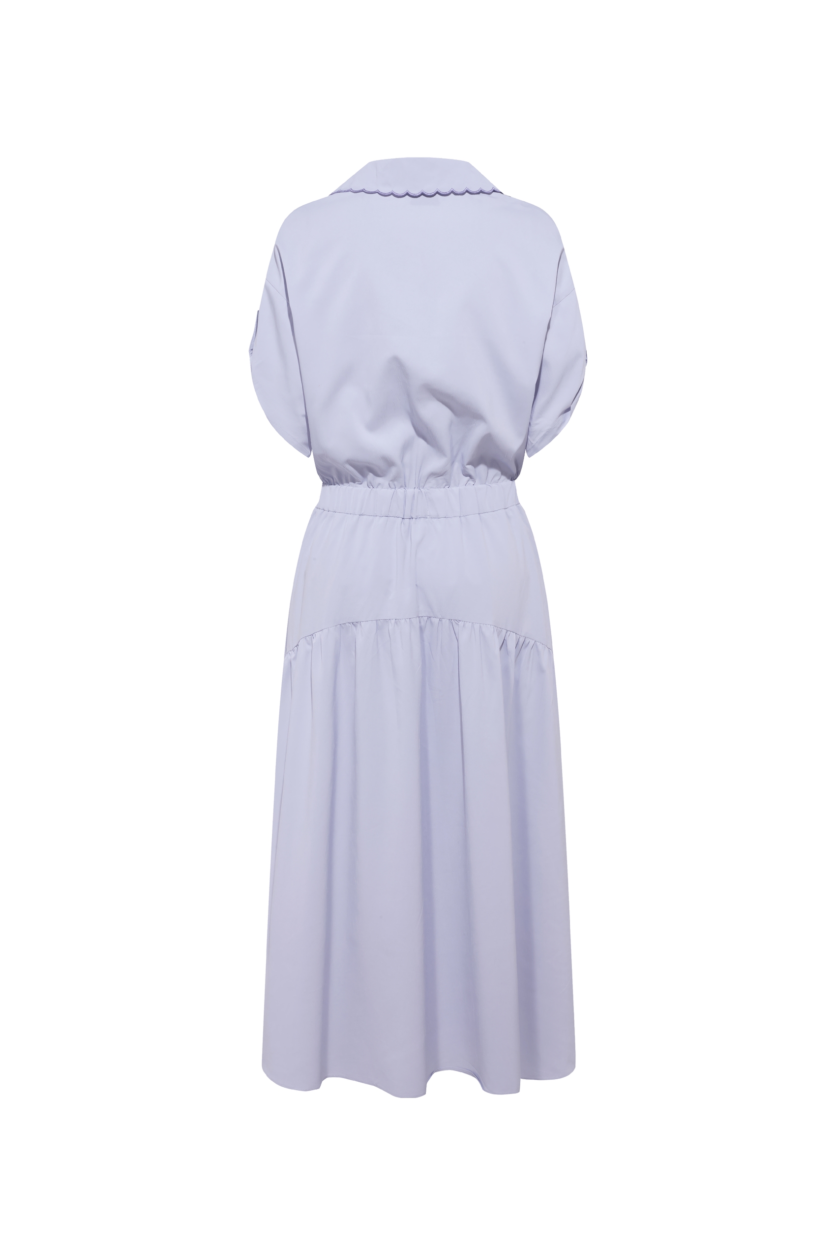 Waist Cinched Flowy Long Dress