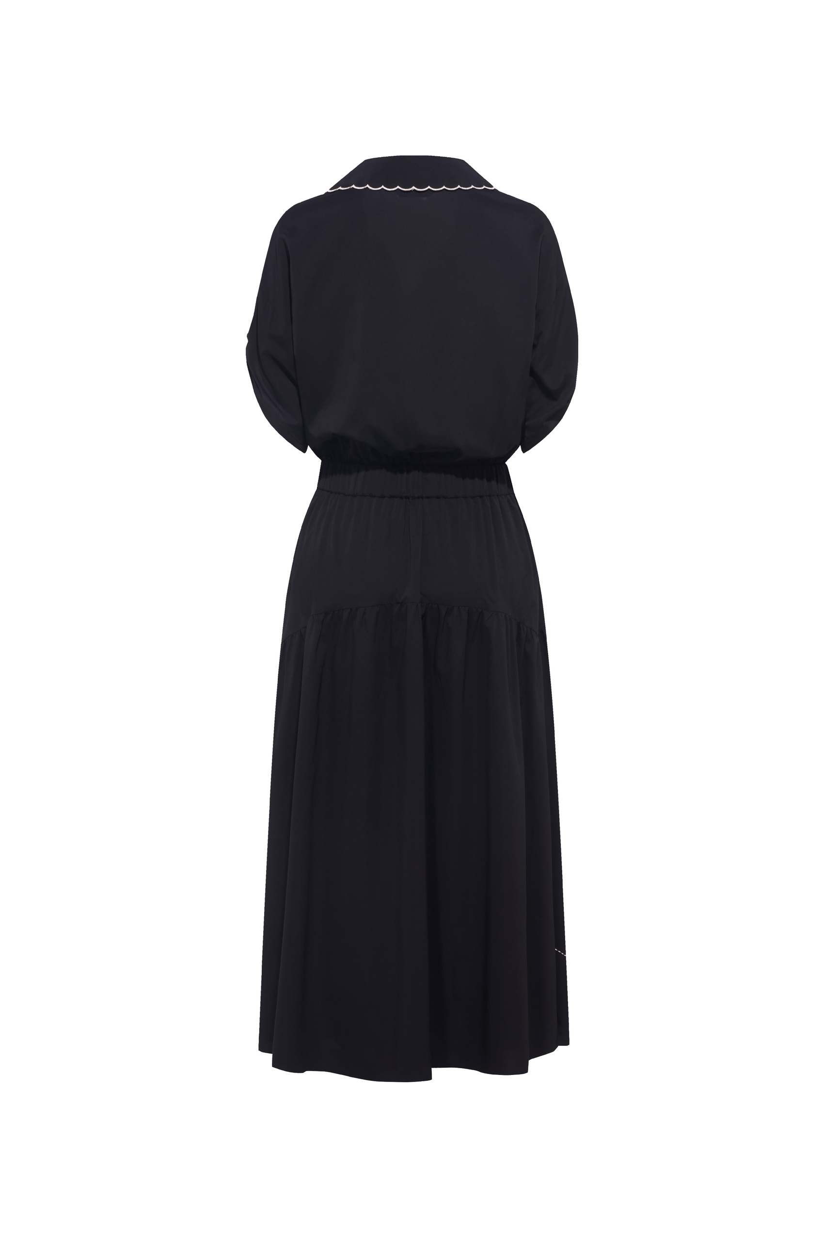 Waist Cinched Flowy Long Dress