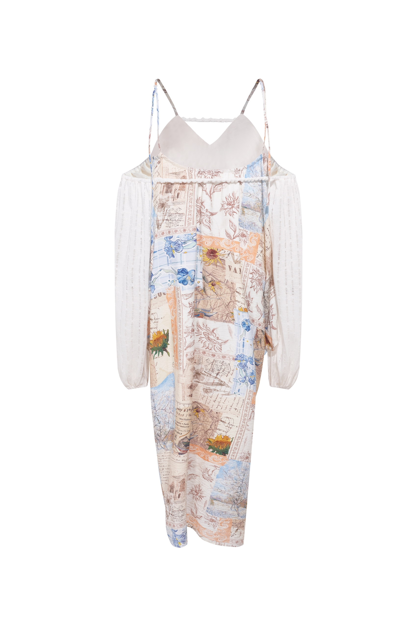 Printed Lapel Collar Midi Dress