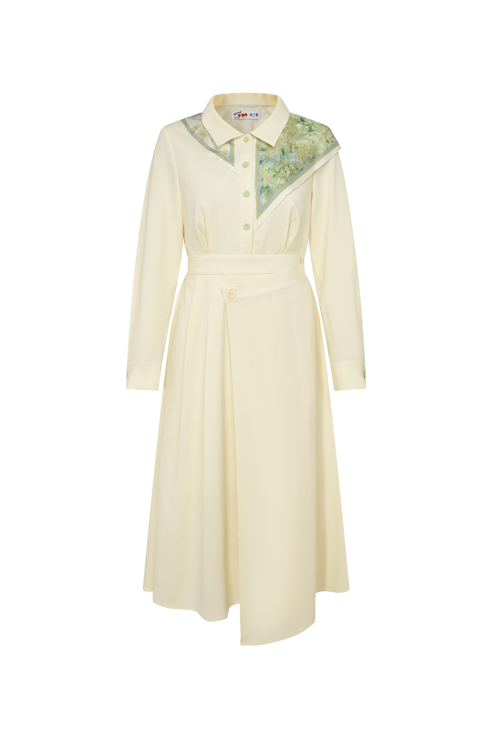 Lapel Collar Dress-LYONSENS