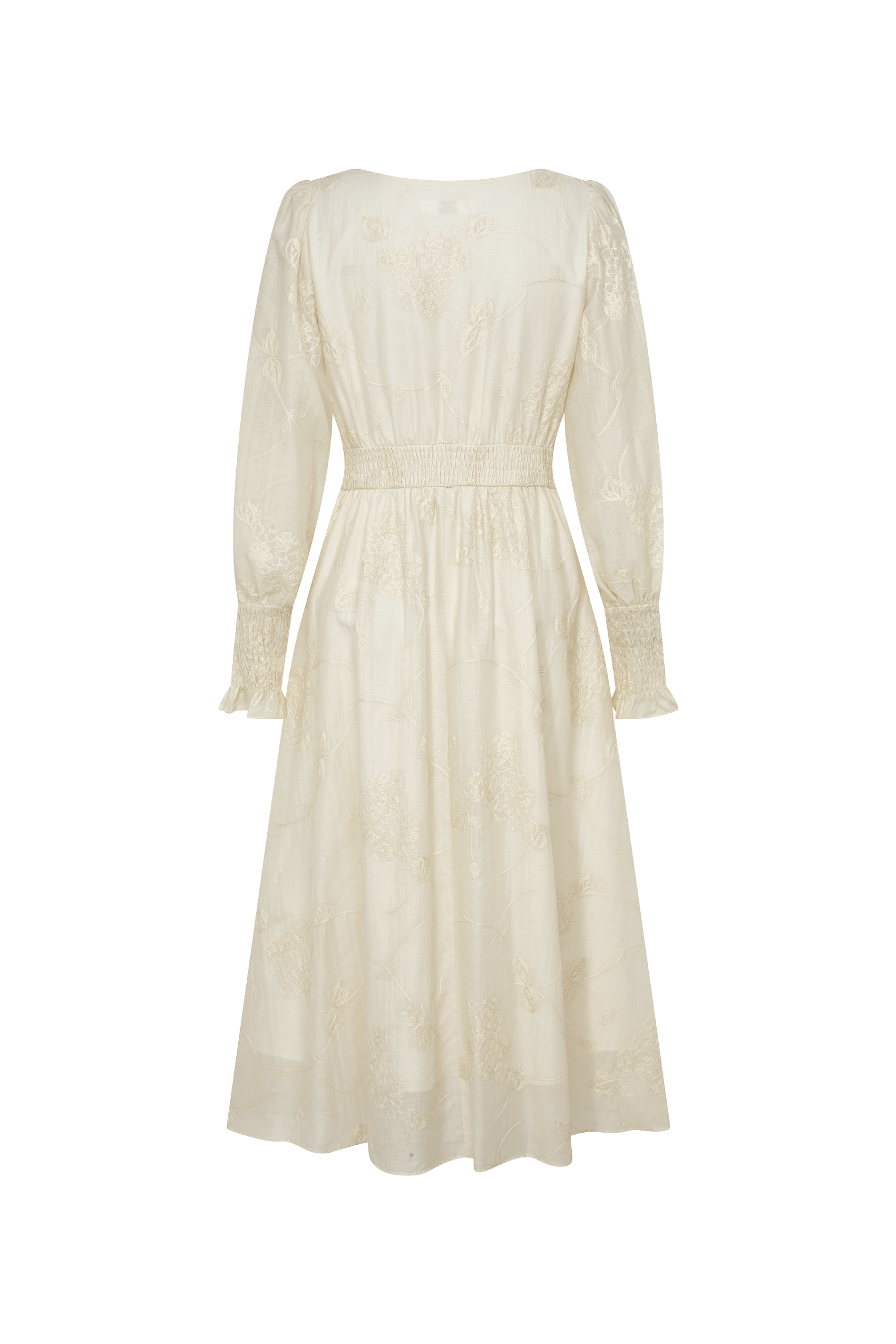 V-Neck Textured Dress-LYONSENS