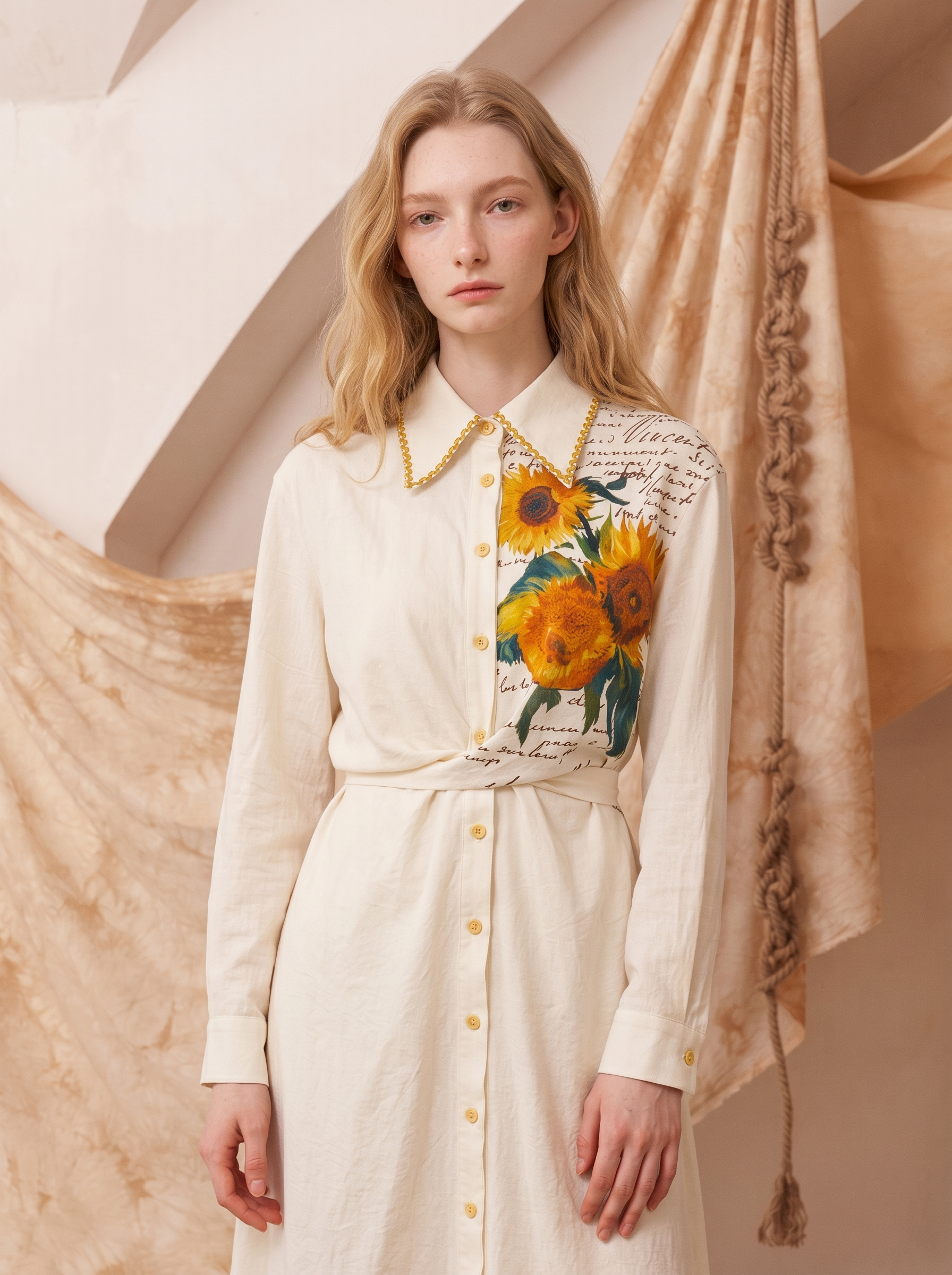 Oversized Collar Bow Dress